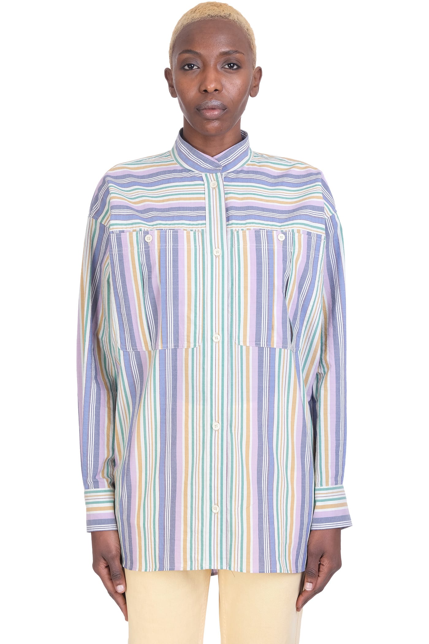 Isabel Marant Taylor Shirt In Multicolor Cotton