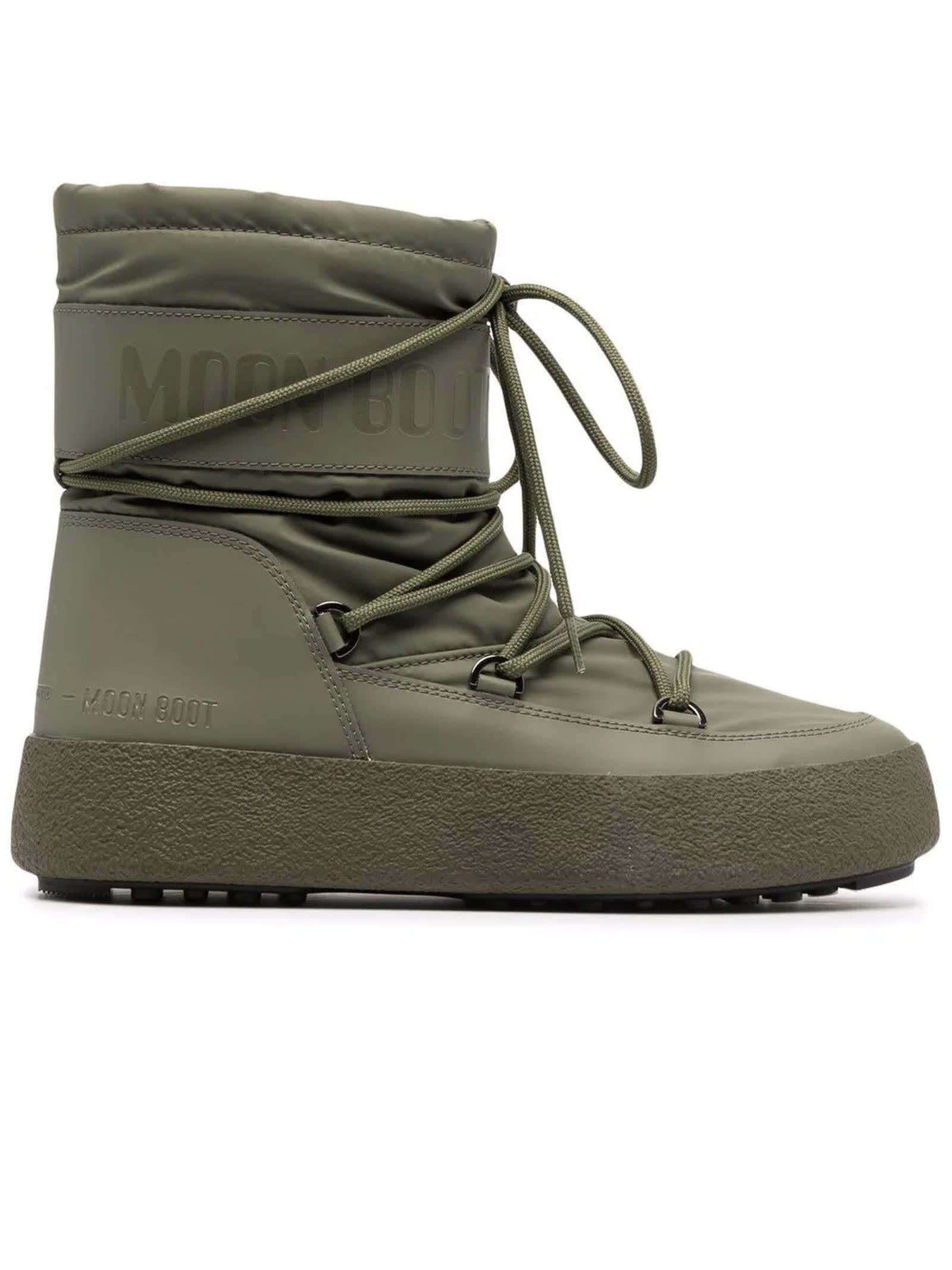Moon Boot Khaki Green Mtrack Tube Snow Boots In Kaki