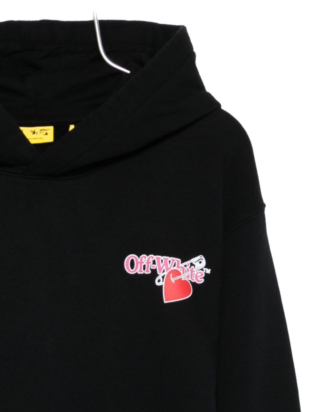 Off-white Off White Kids Long-sleeved Hoodie In Black