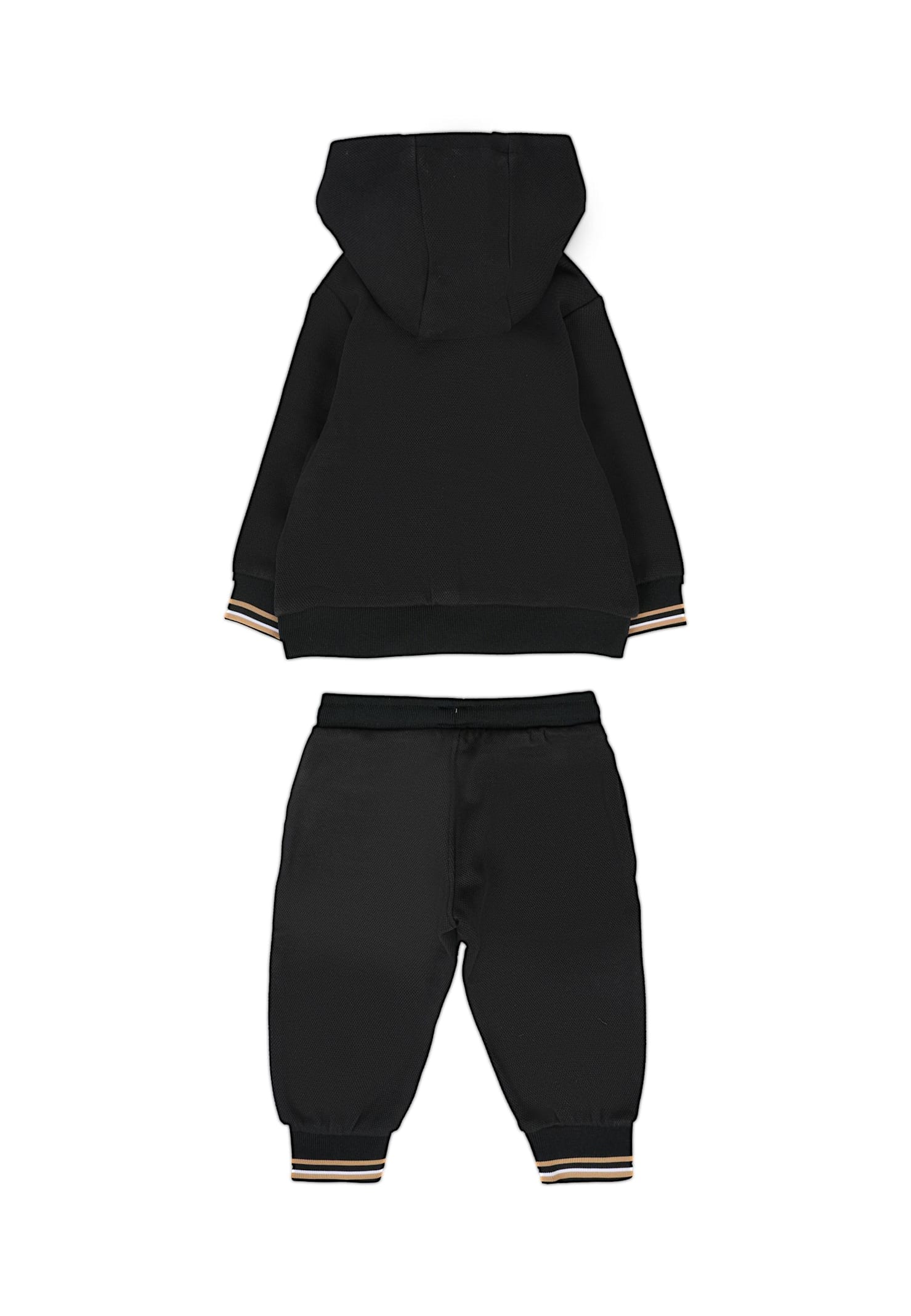 Hugo Boss Black Suit For Baby Boy With Logo In Black