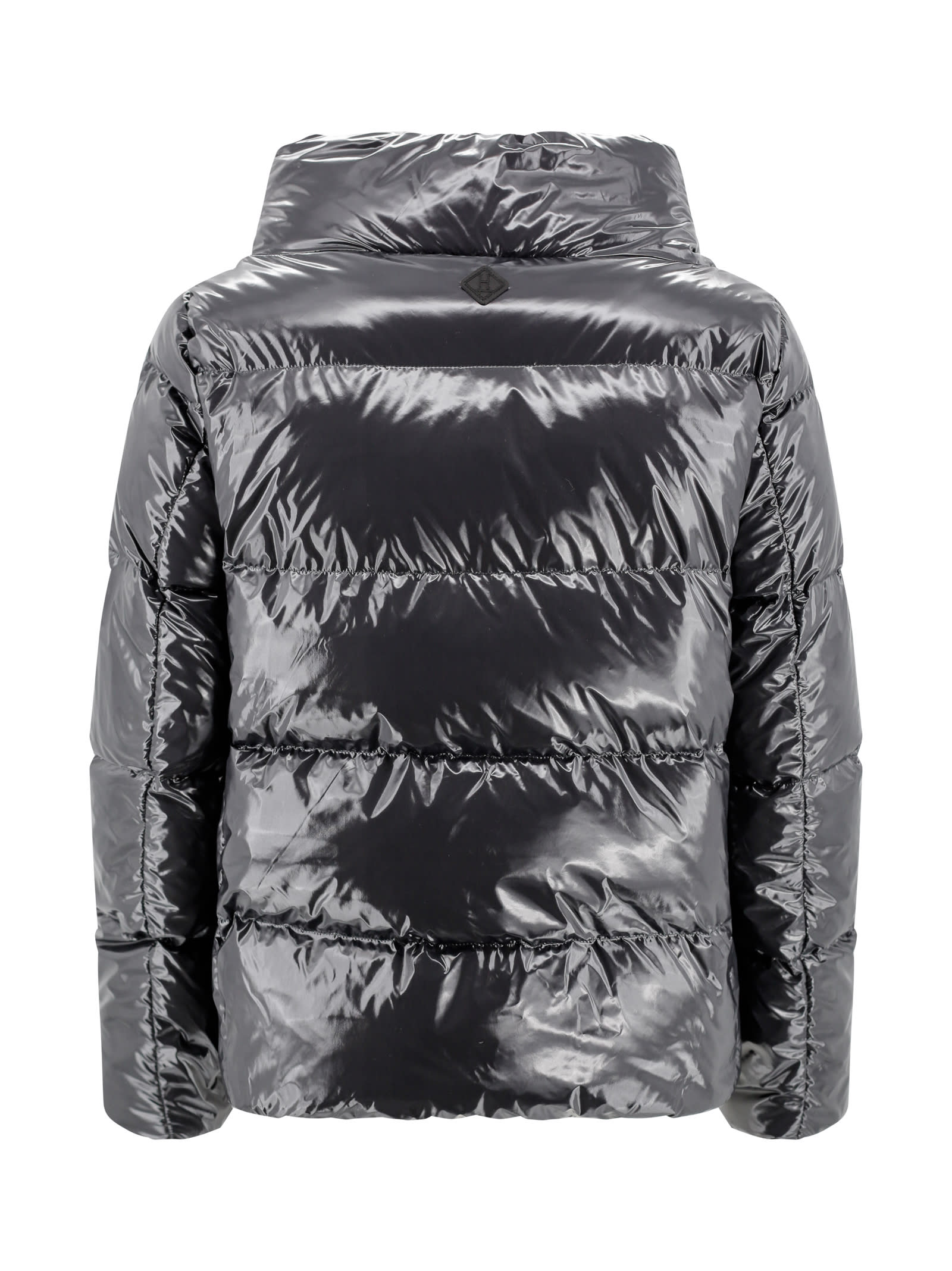 Shop Herno Down Jacket Gloss In Grey