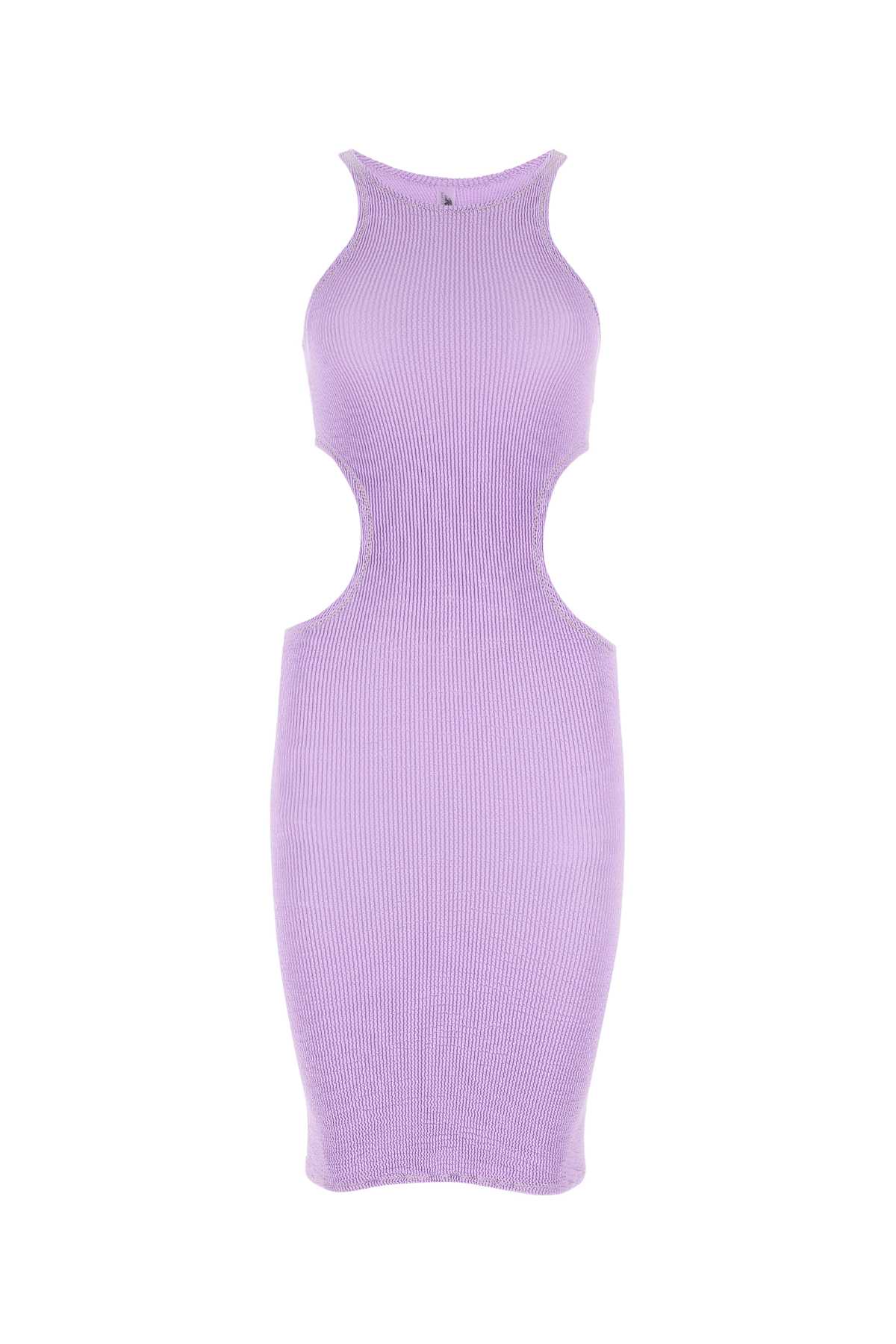 Lilac Stretch Nylon Ele Mini Dress