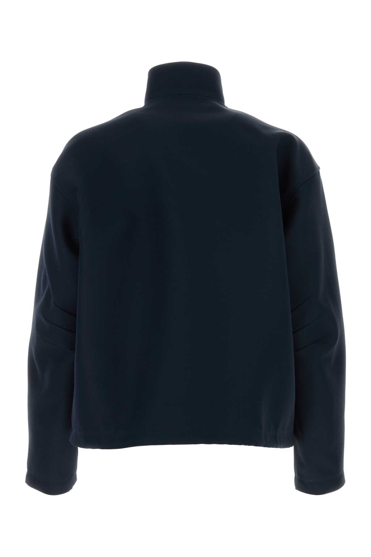 Shop Gucci Navy Blue Wool Blend Jacket