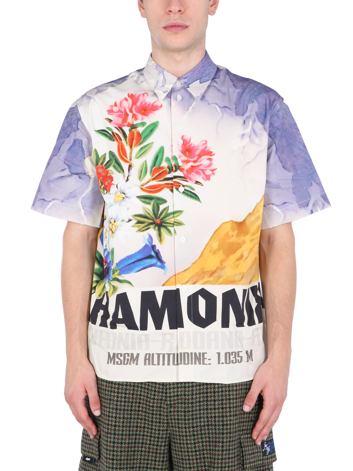 MSGM Shirt With chamonix Print