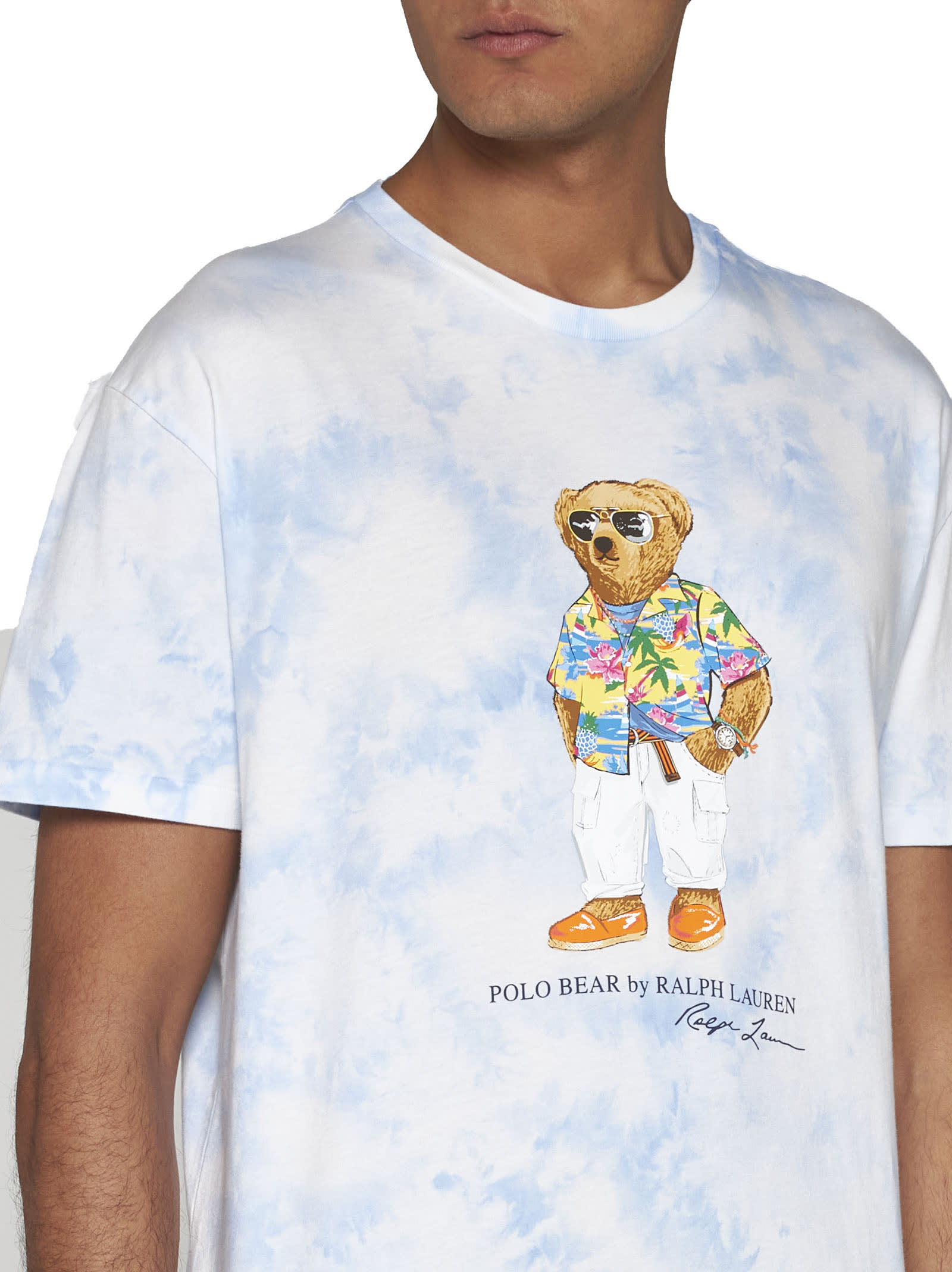 Shop Polo Ralph Lauren T-shirt In Riviera Bl Cldwsh Beach Clb Br