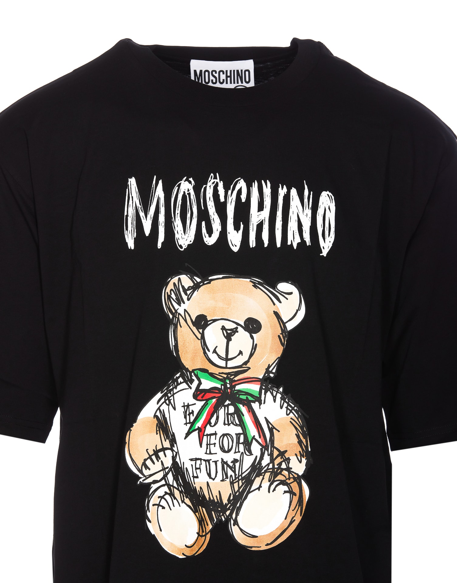 Shop Moschino Drawn Teddy Bear T-shirt