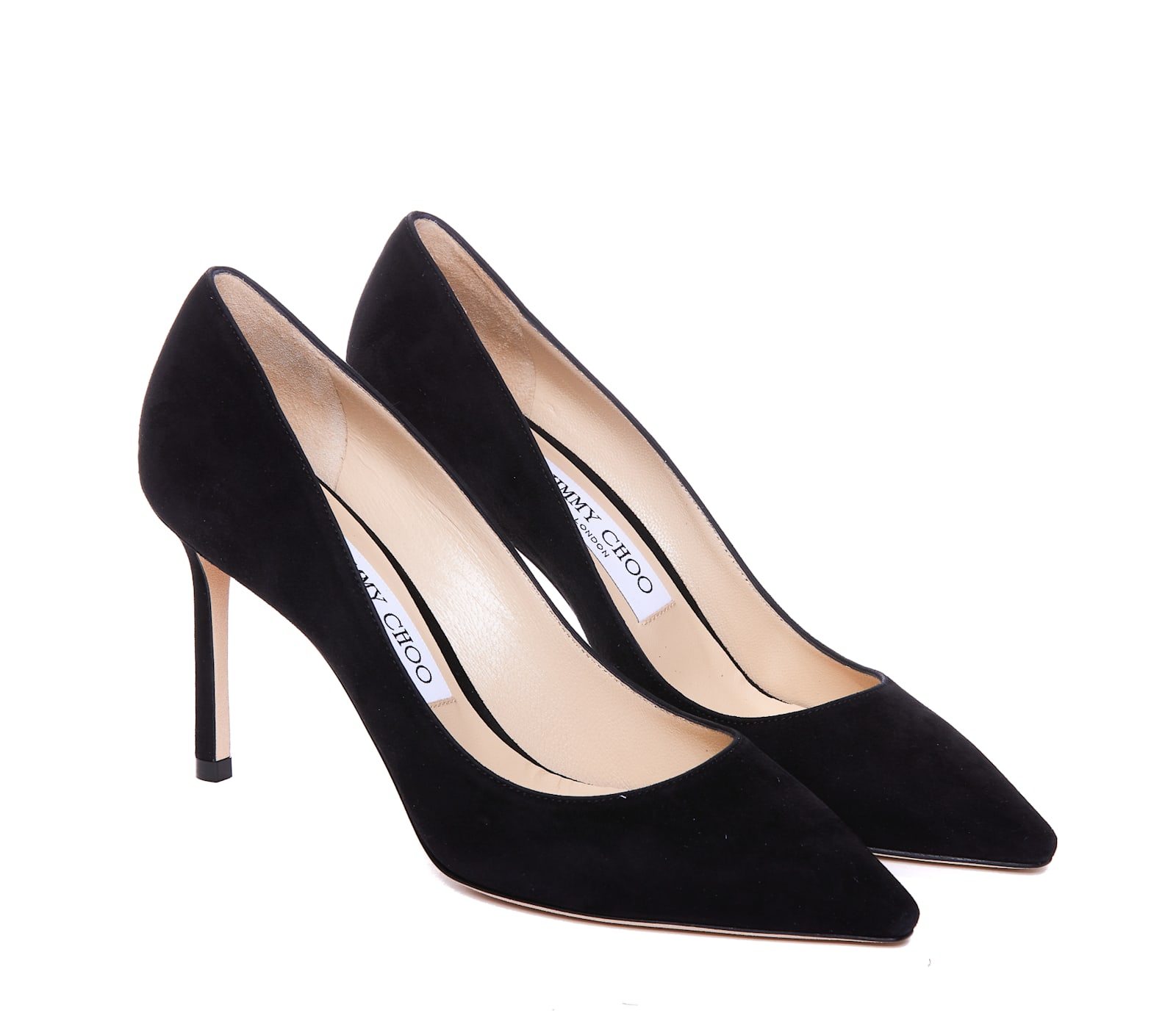 Jimmy Choo Romy 85 Spitze Pumps Aus Schwarzem Leder Mit Eidechsen-print In Black