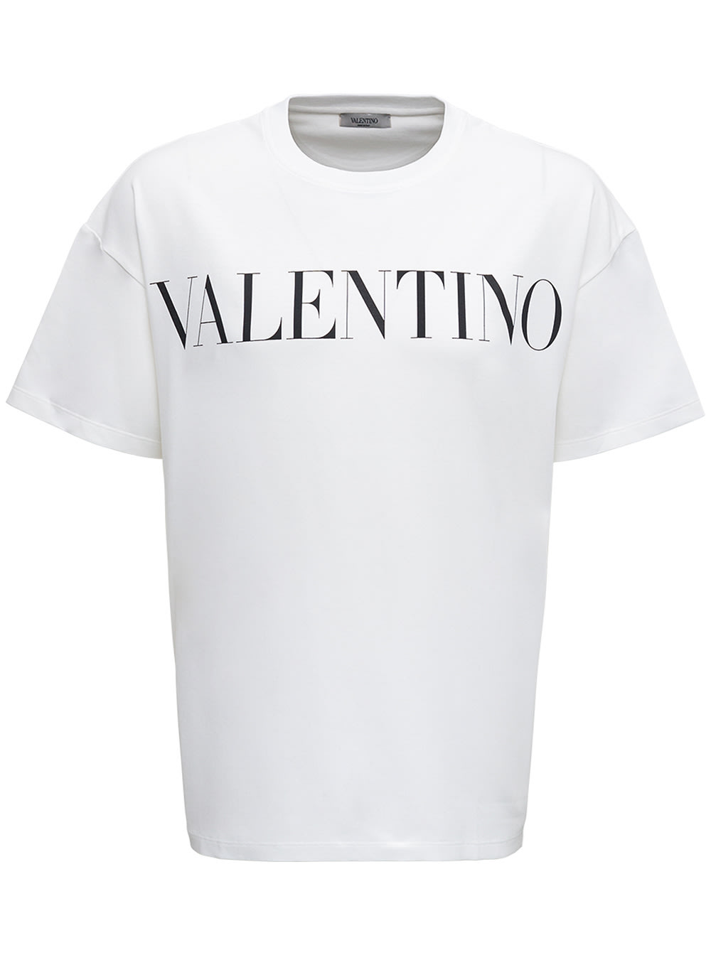 Valentino White Cotton T-shirt With Logo
