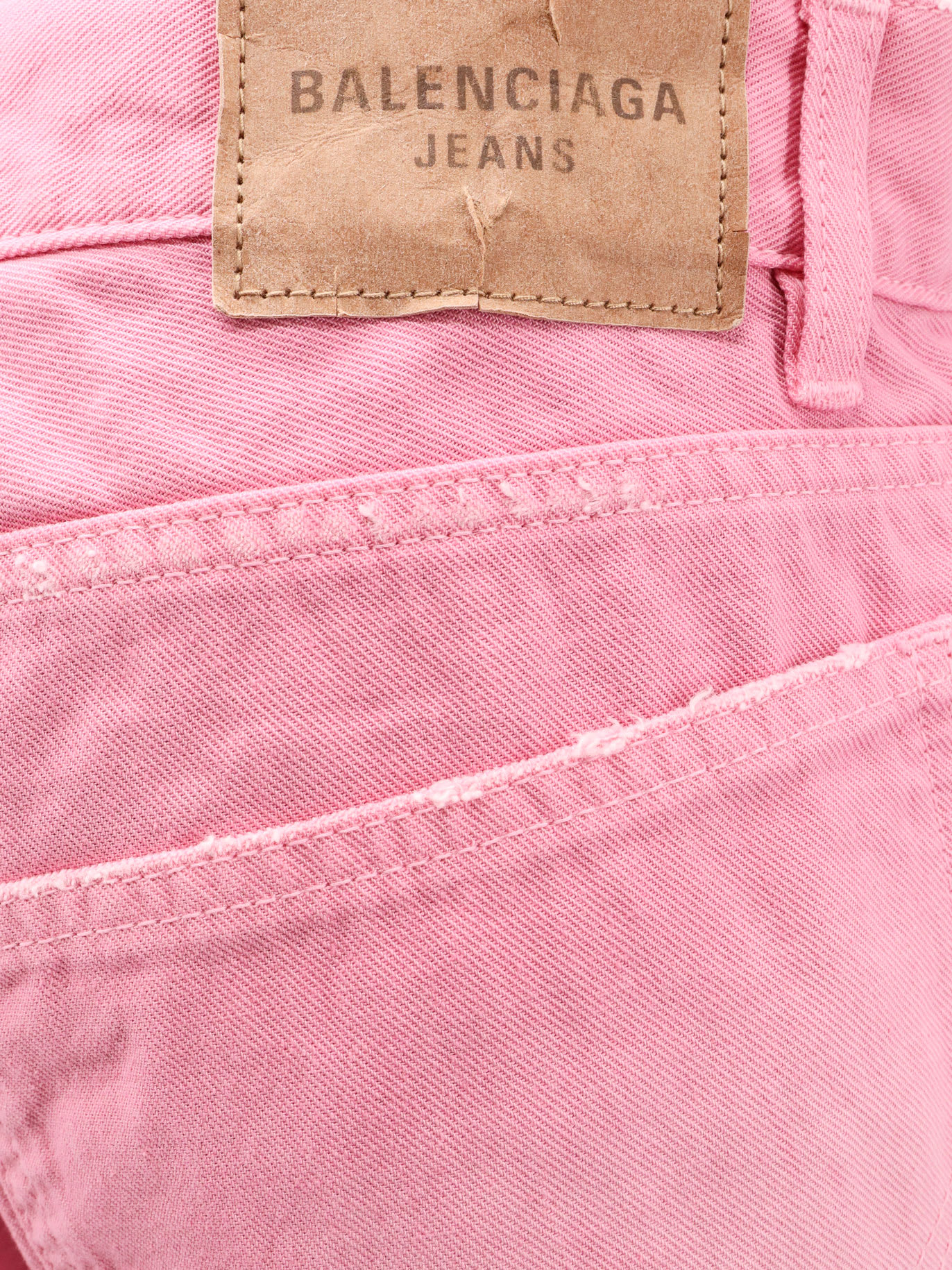 Balenciaga Cotton Denim Jeans In Pink