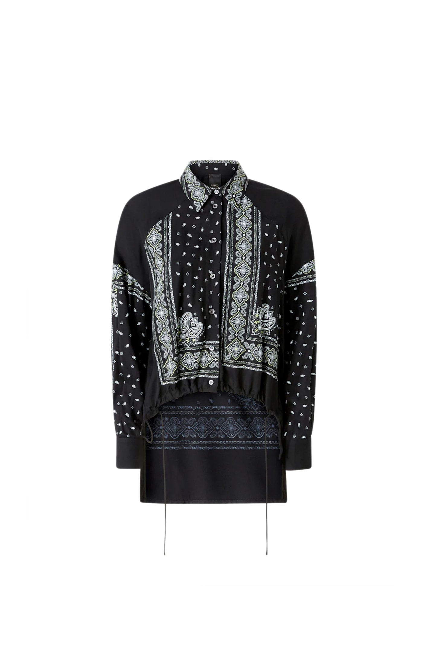PINKO SHIRT WITH BANDANA PATTERN IN VISCOSE PINKO