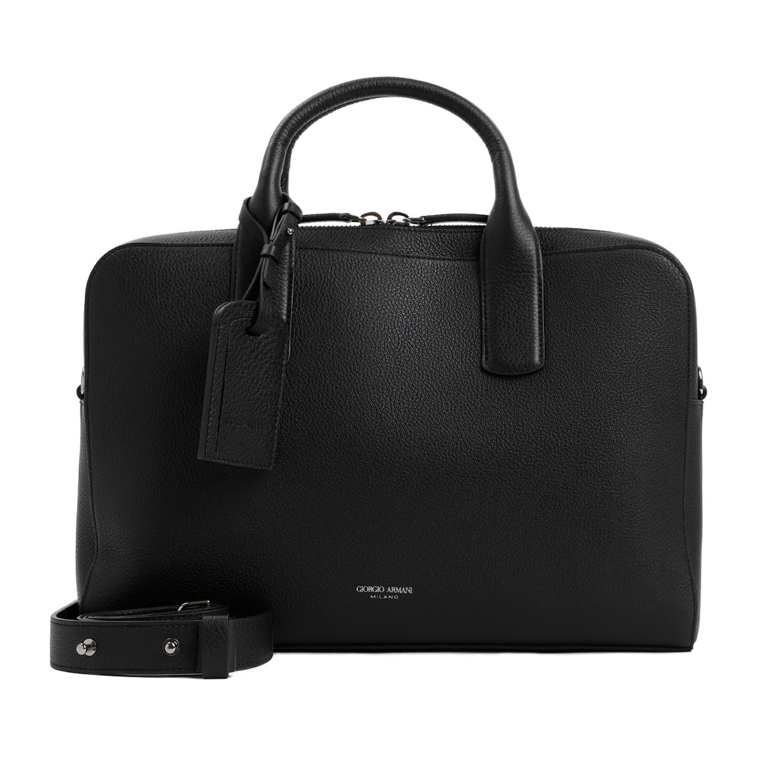 Giorgio Armani Briefcase Bag In Black