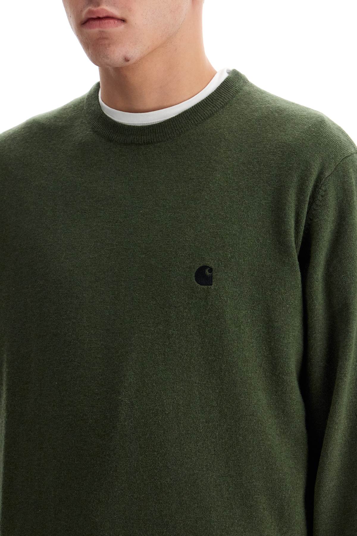 Shop Carhartt Madison Pullover In Tarragon / Black (green)