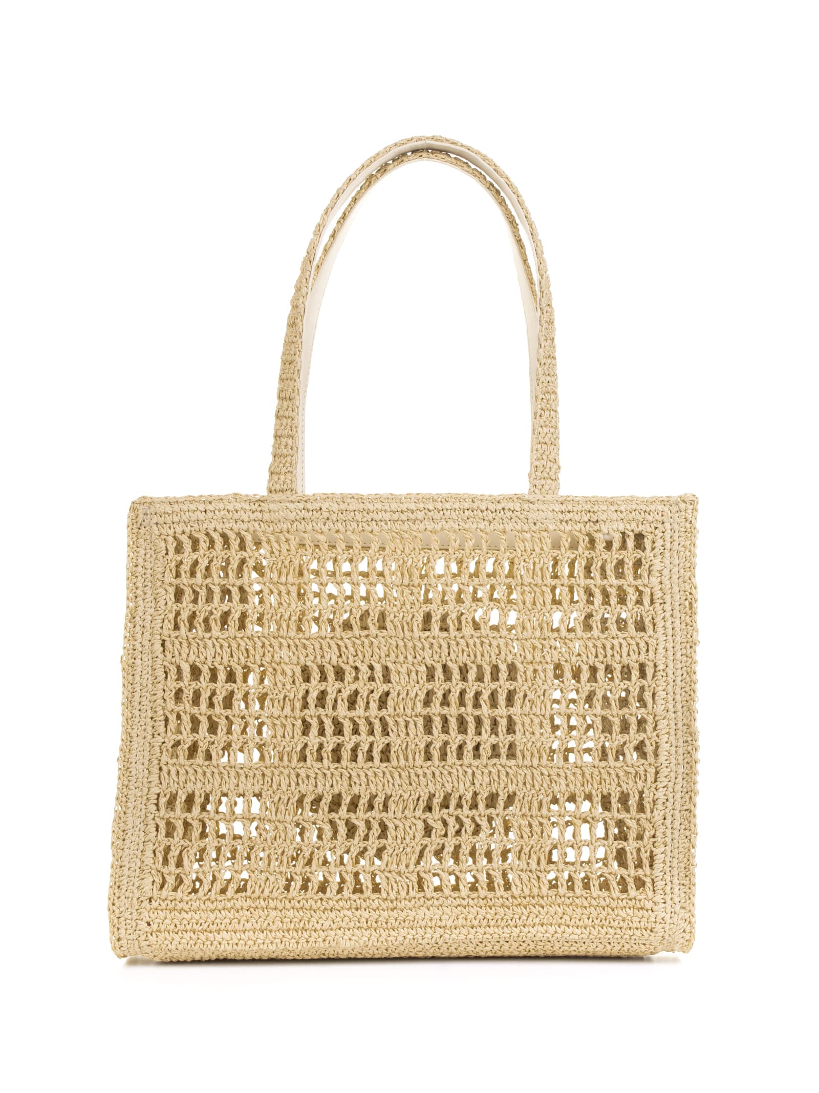 Shop Tory Burch Ella Shopper In Beige Raffia In Natural