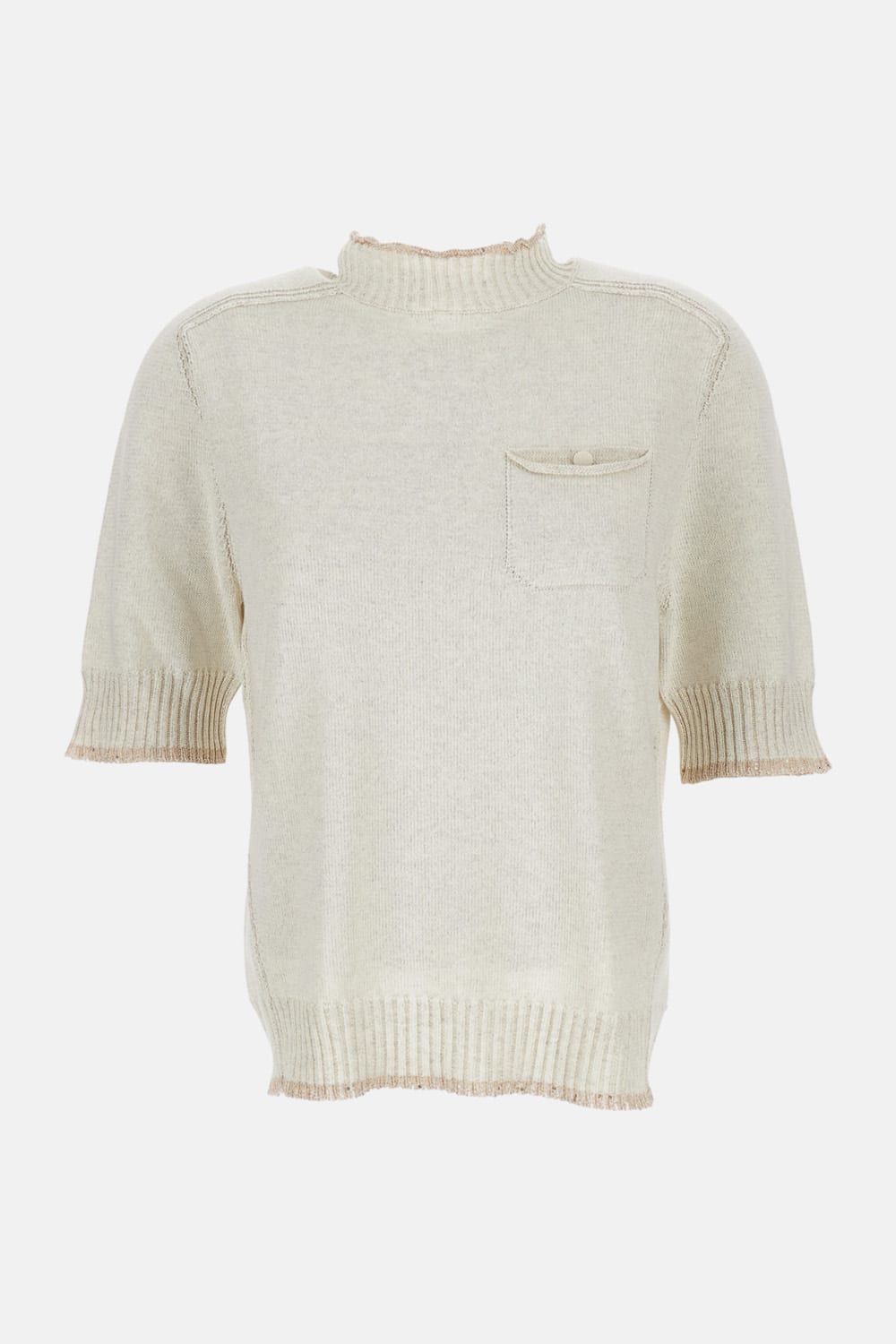 Lorena Antoniazzi Knitted T-shirt In Neutral