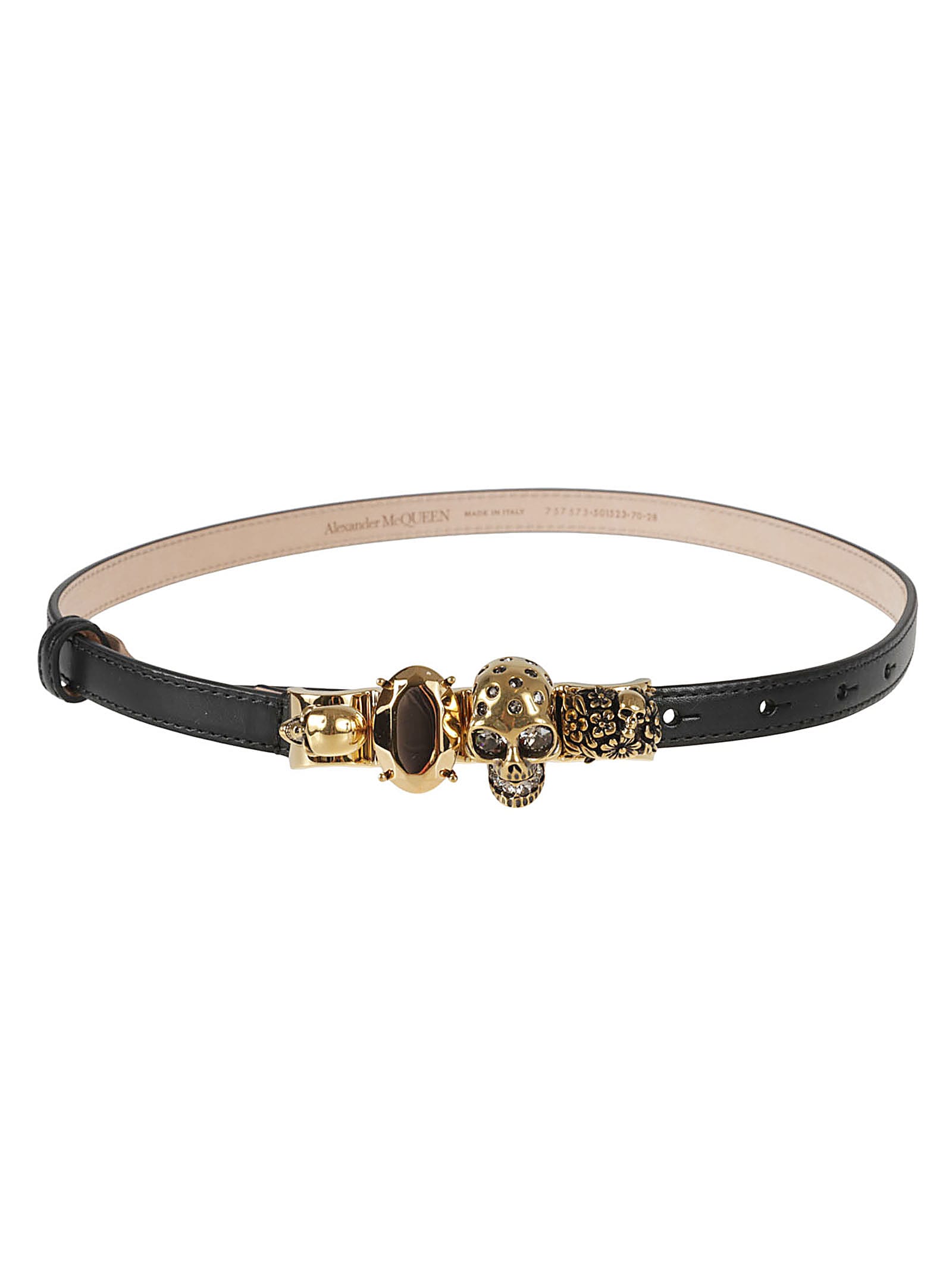 Shop Alexander Mcqueen The Knuckle Belt In Black