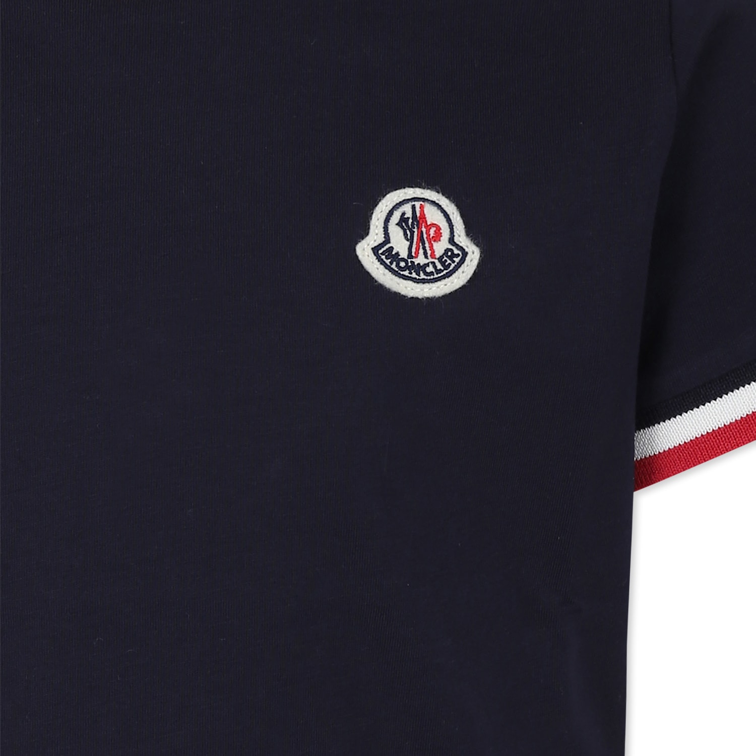 Shop Moncler Blue T-shirt For Boy With Logo