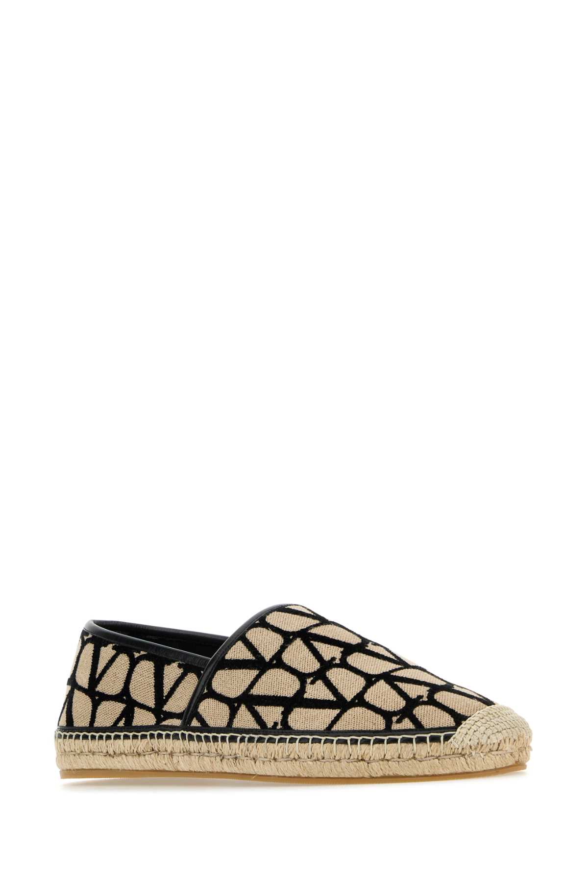 Shop Valentino Toile Iconographe Espadrilles In Naturaleneronaturale