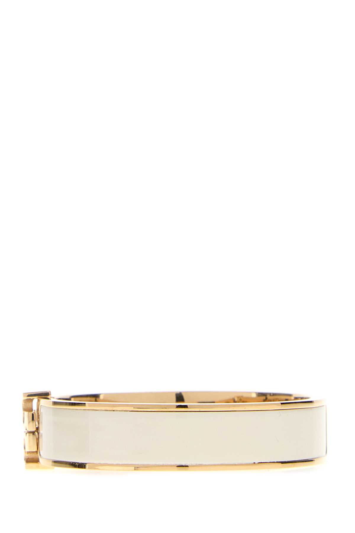 Tory Burch White Metal Bracelet In White