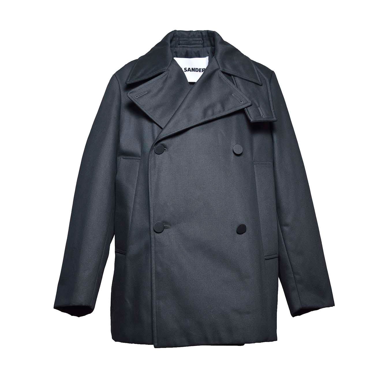 Shop Jil Sander Padded Caban Jacket In Nero