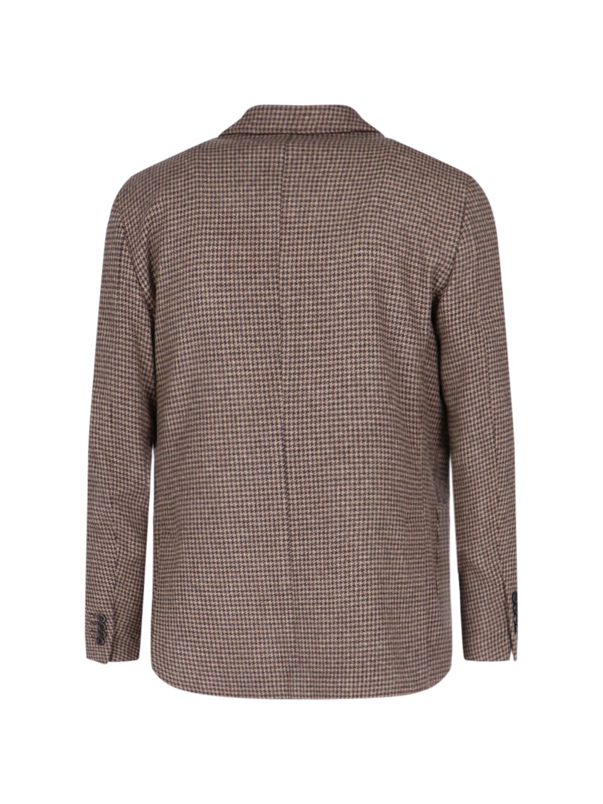 Shop Lardini Double-breasted Blazer In Brown