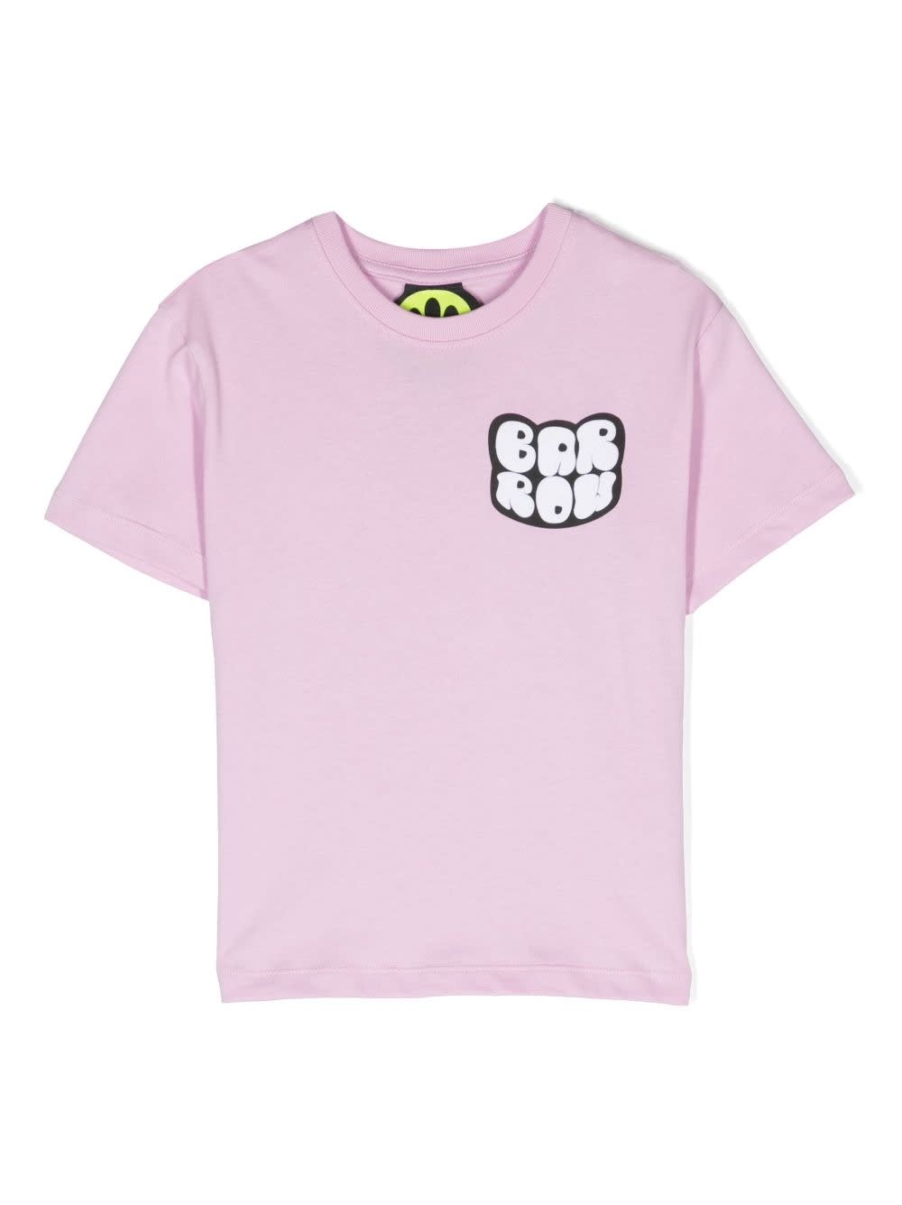 Barrow Kids' Printed T-shirt In Rosa