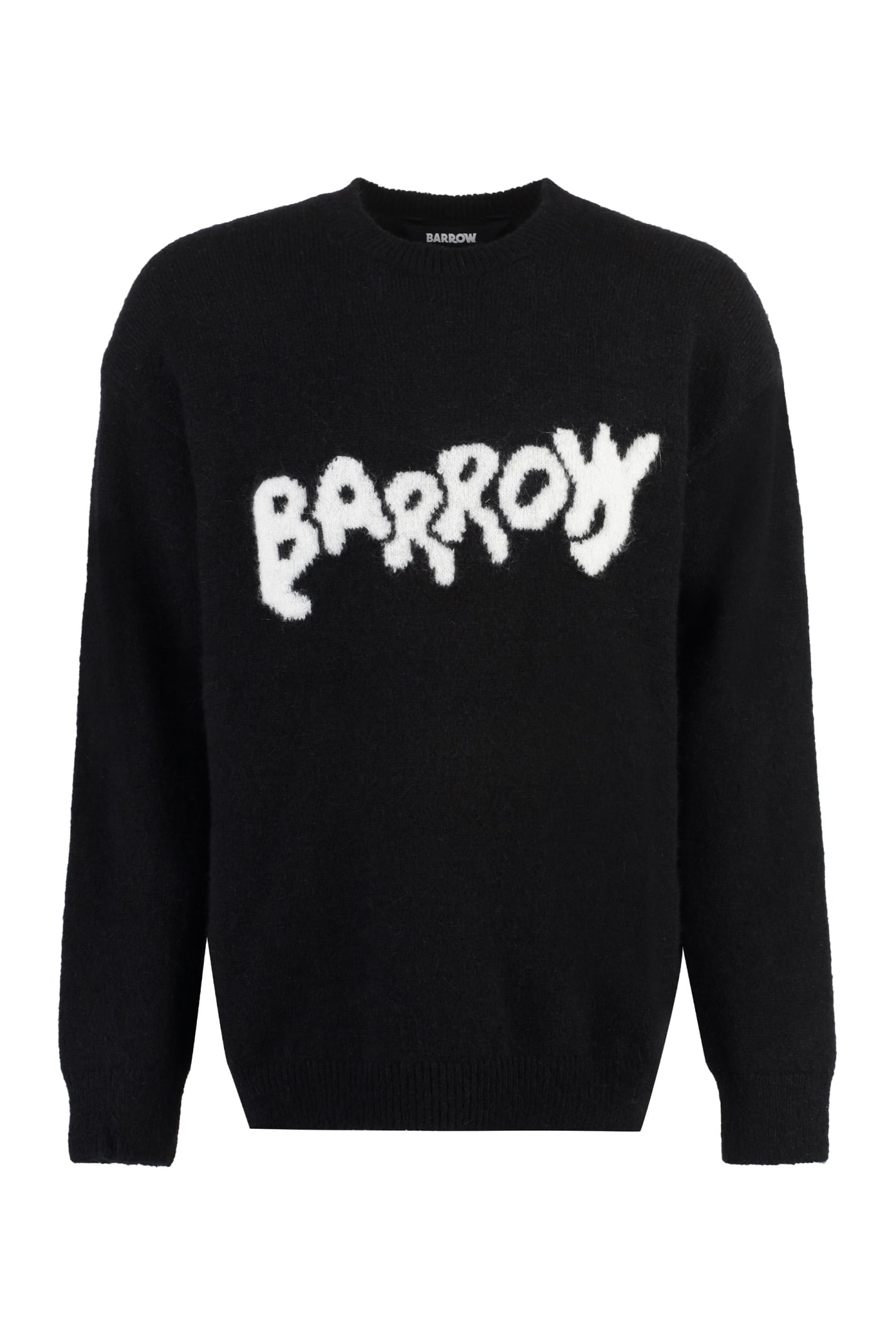 Black Sweater With Contrast Lettering Logo