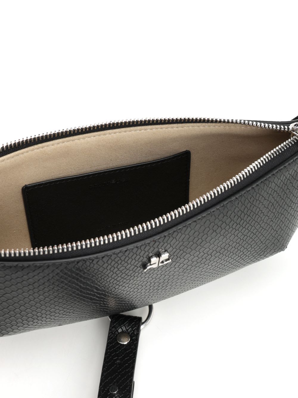 Courrèges Courreges Women Holy Eclipse Leather Shoulder Bag In Black