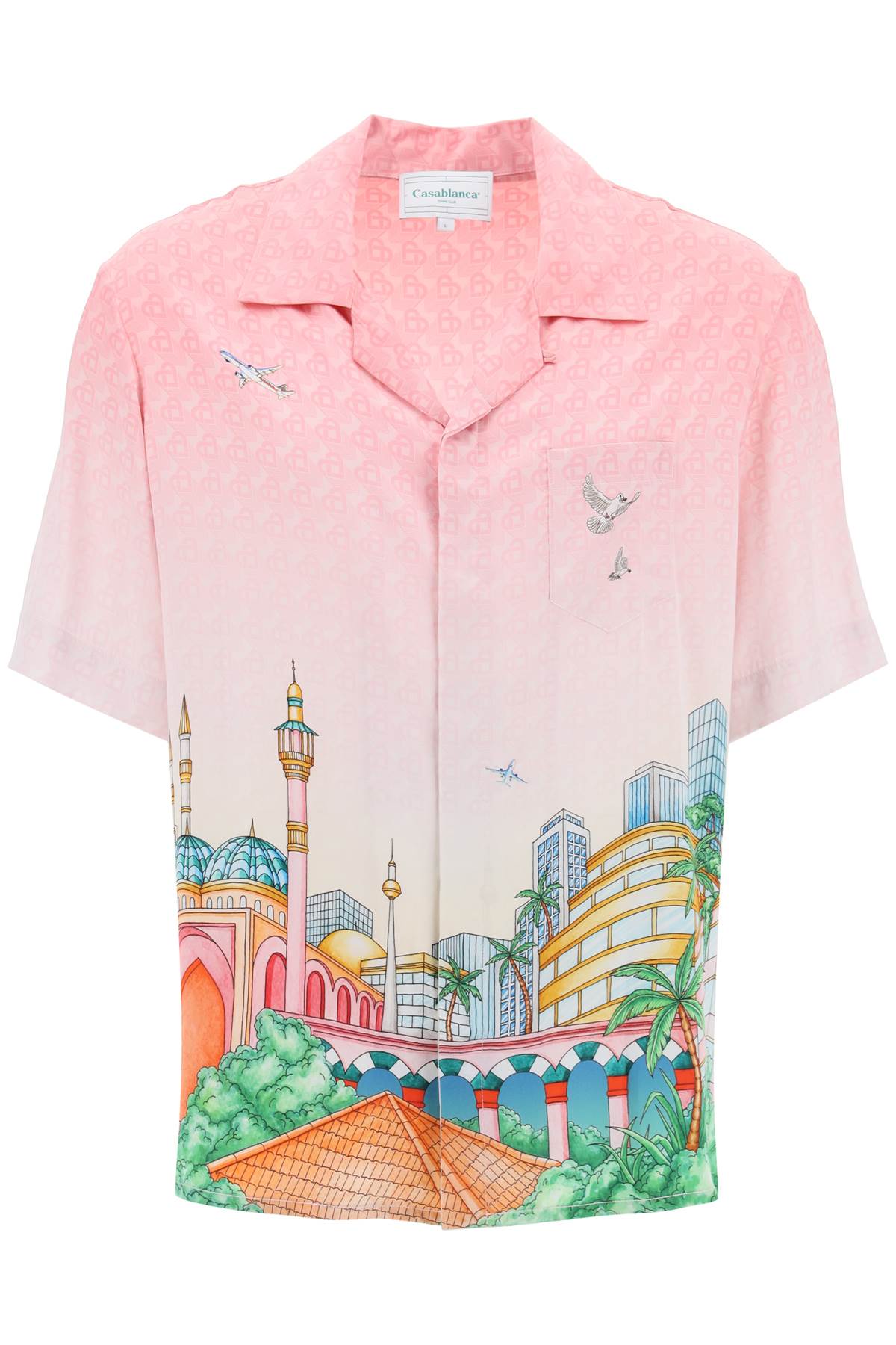 Casablanca Shirt In Rose-pink Silk