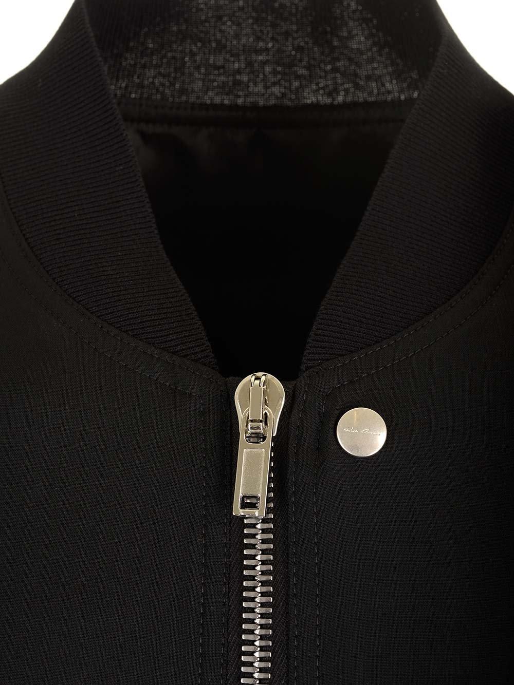 Shop Rick Owens Long Sleeved Zipped Bomber Jacket In Black