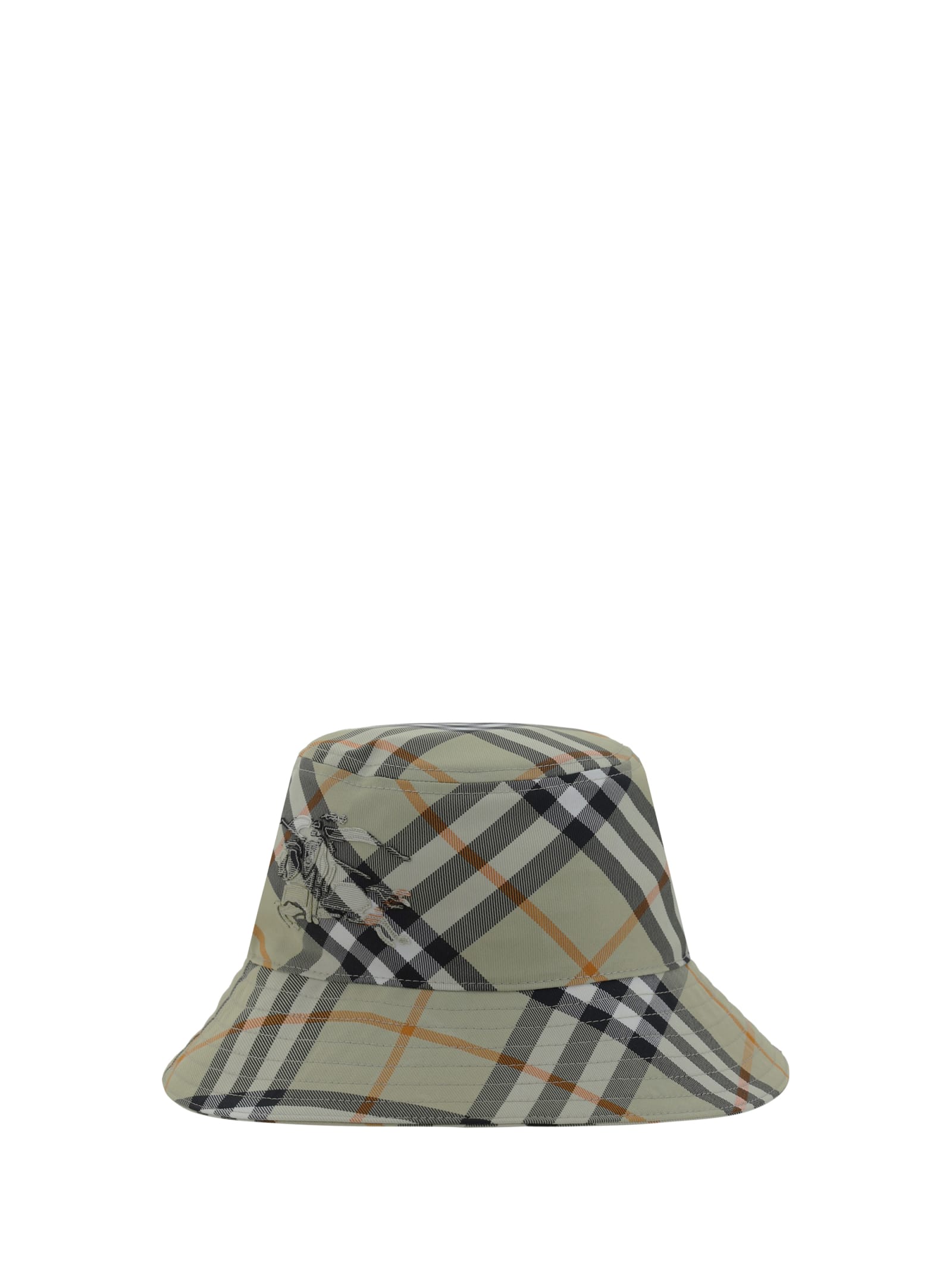 Shop Burberry Bucket Hat In Neutrals/white