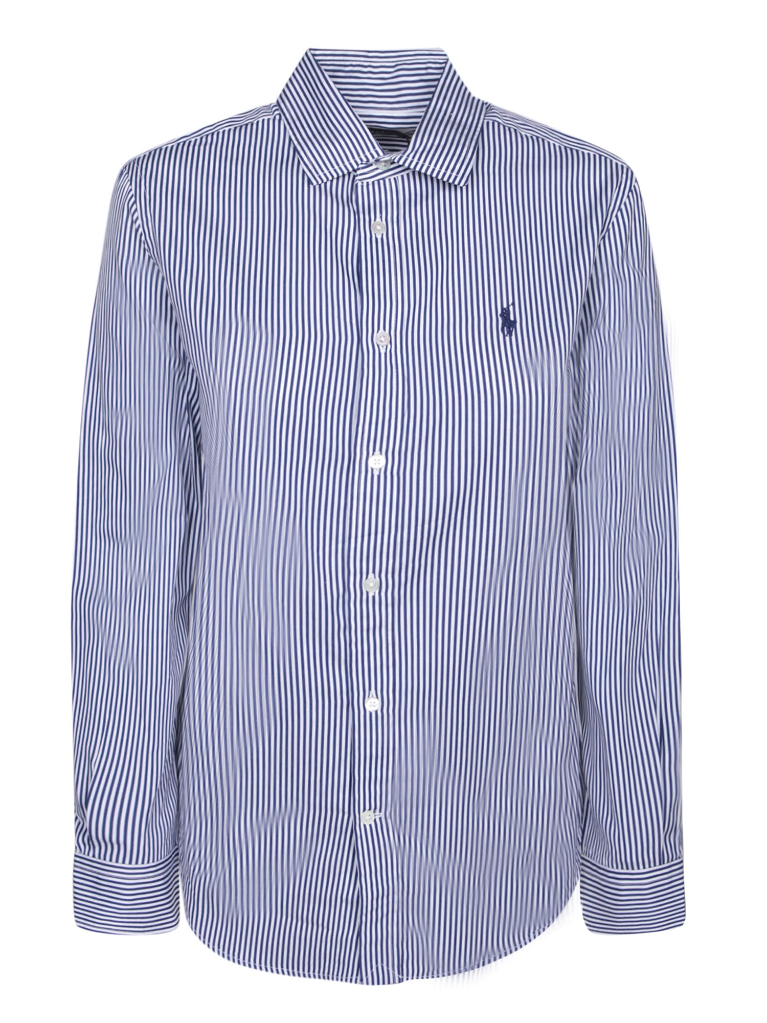 Blue And White Striped Cotton Shirt
