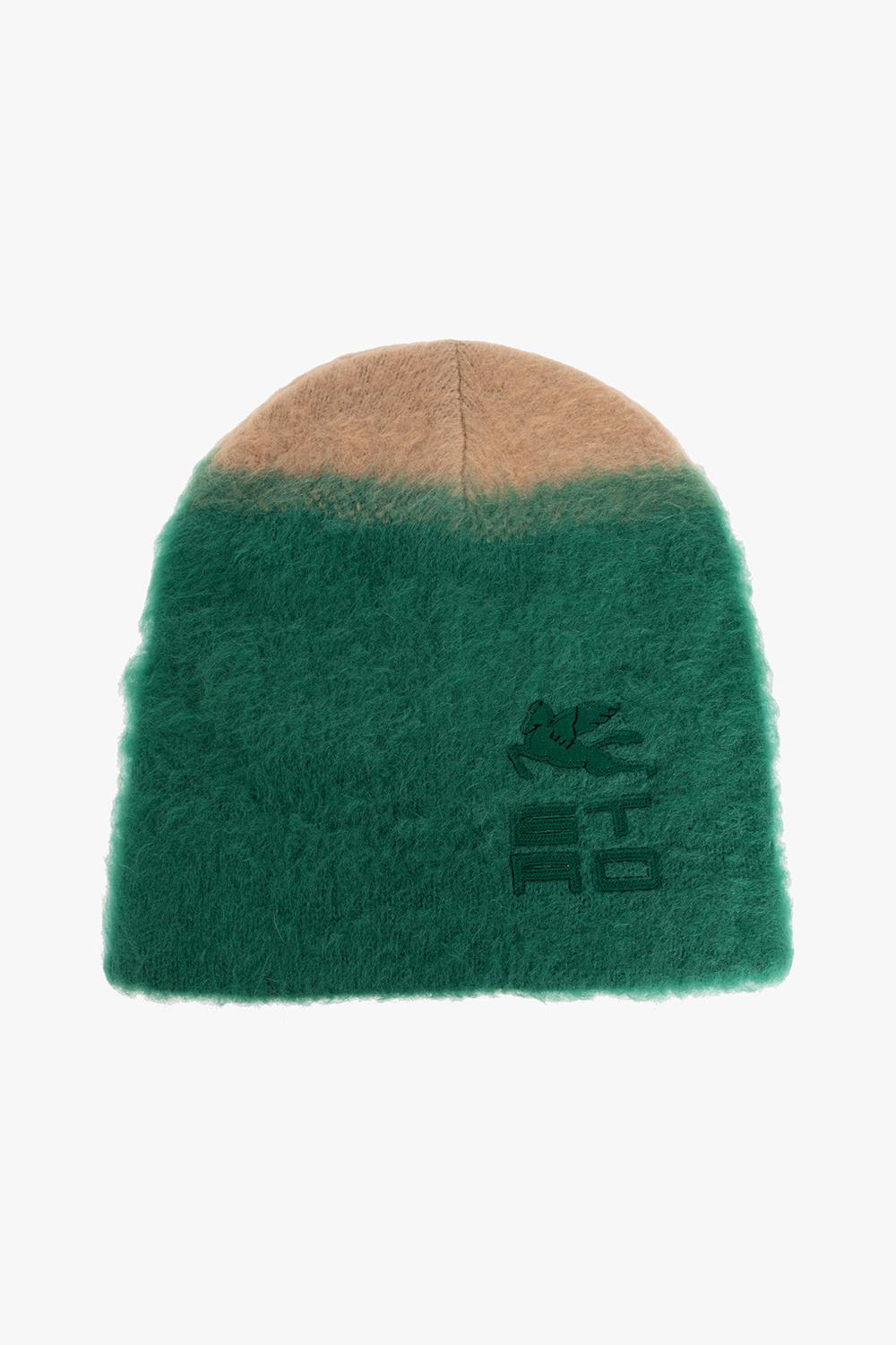 Shop Etro Beanie With Logo In Green