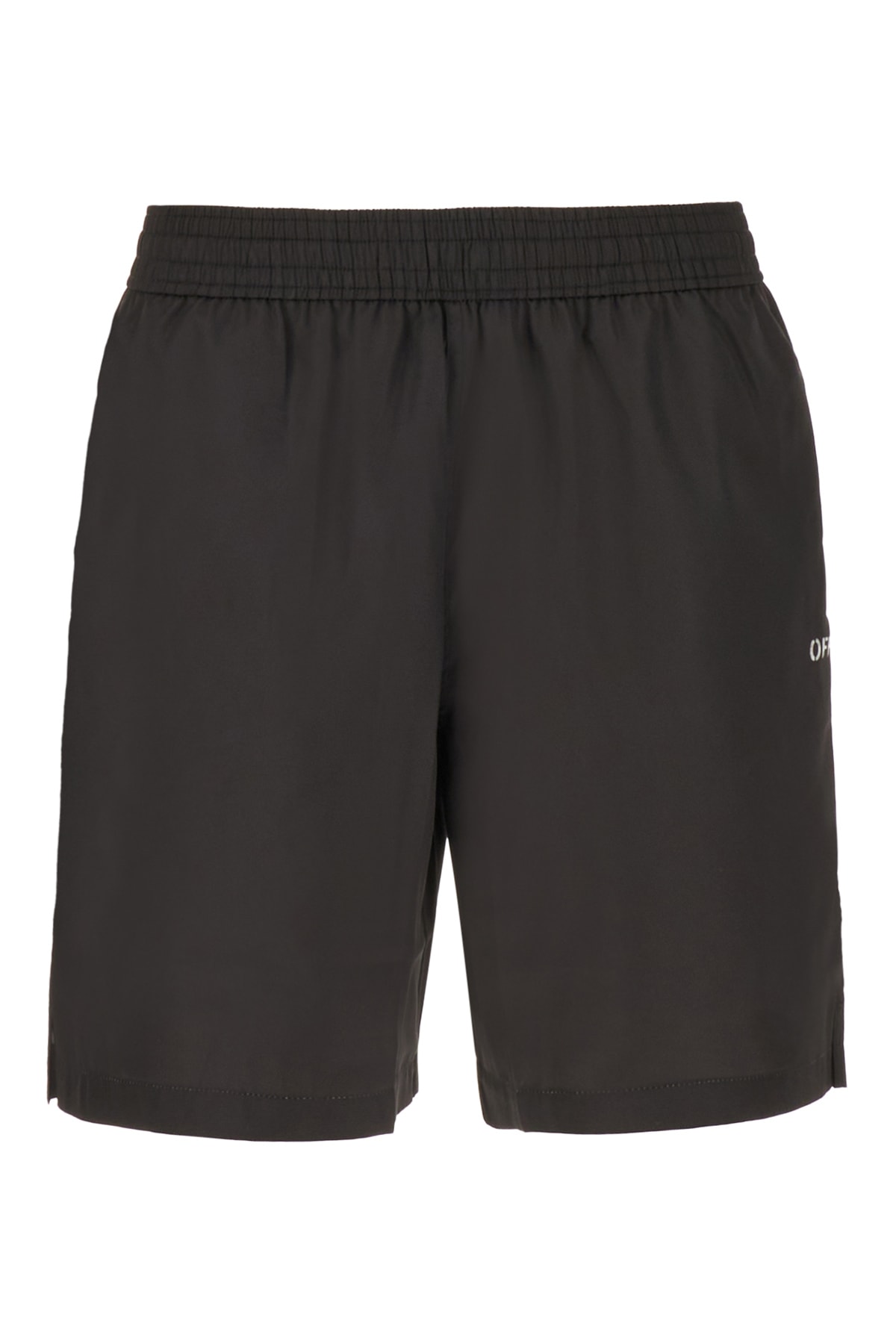 Off-white Black Polyester Swimming Shorts In Nero