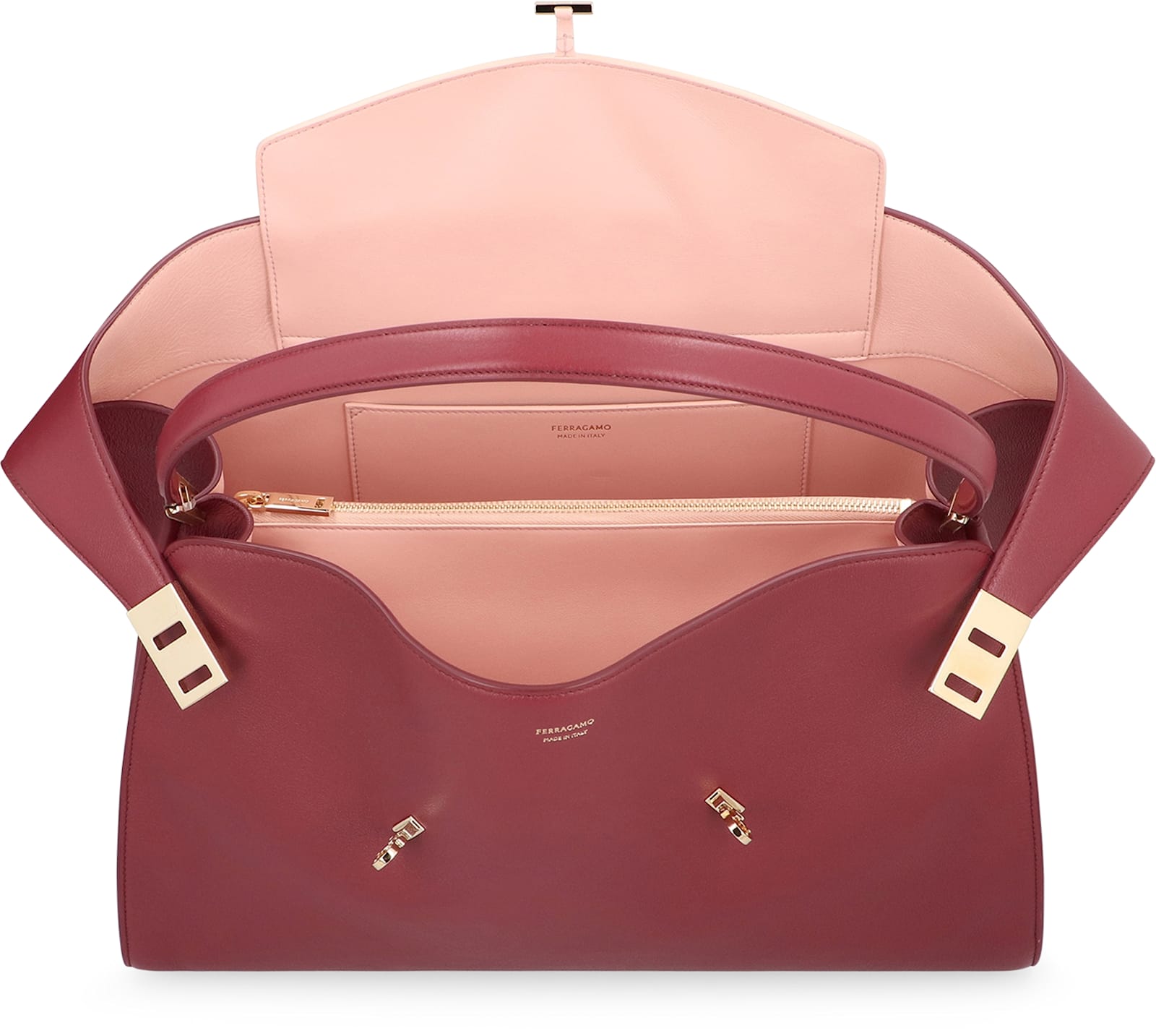 Shop Ferragamo Hug Soft Leather Shoulder Bag