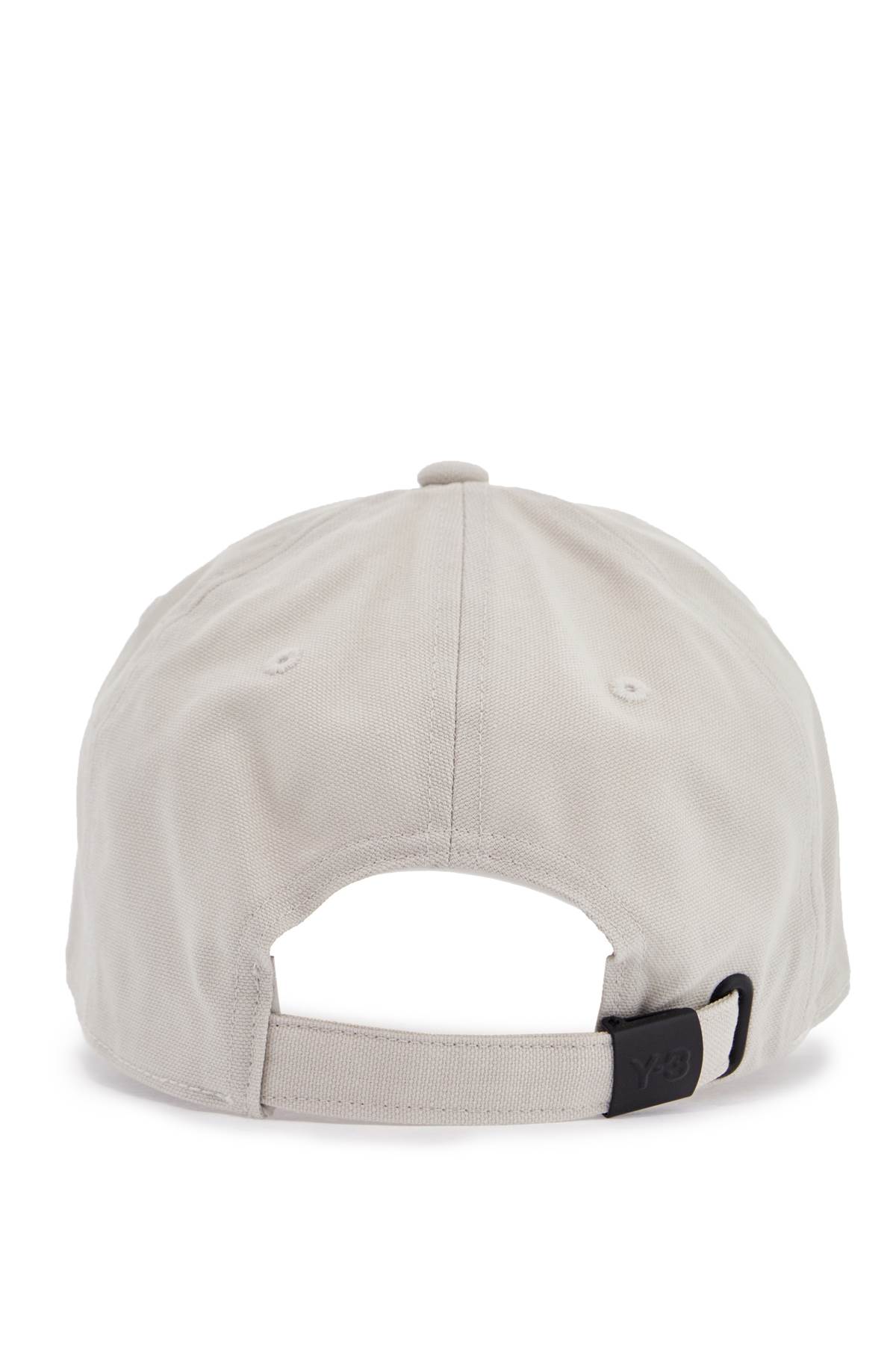 Y-3 Y 3 Gray Cotton Cap With Large Logo And Curved Brim In Grey (grey)