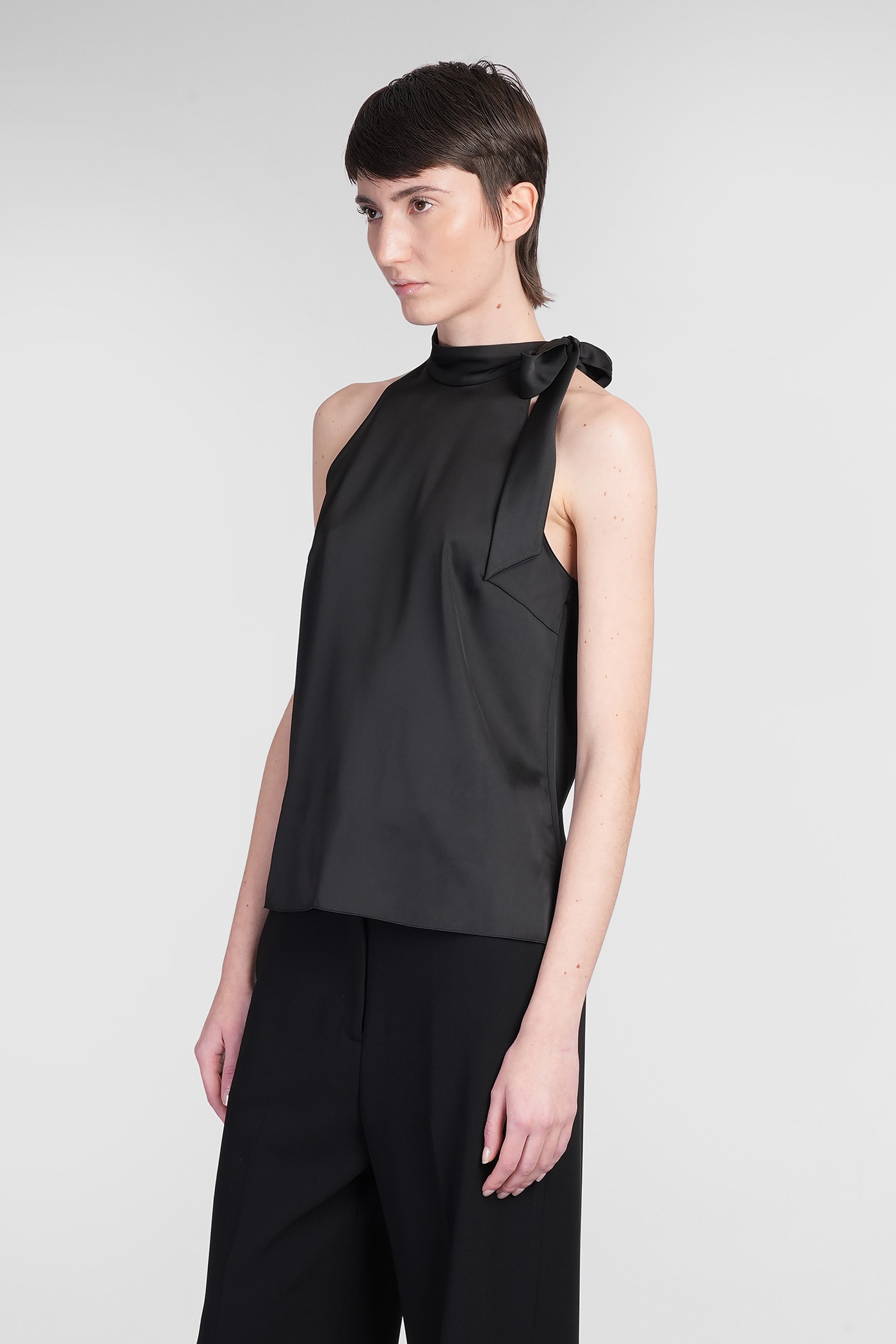 Theory Topwear In Black Polyester In Black
