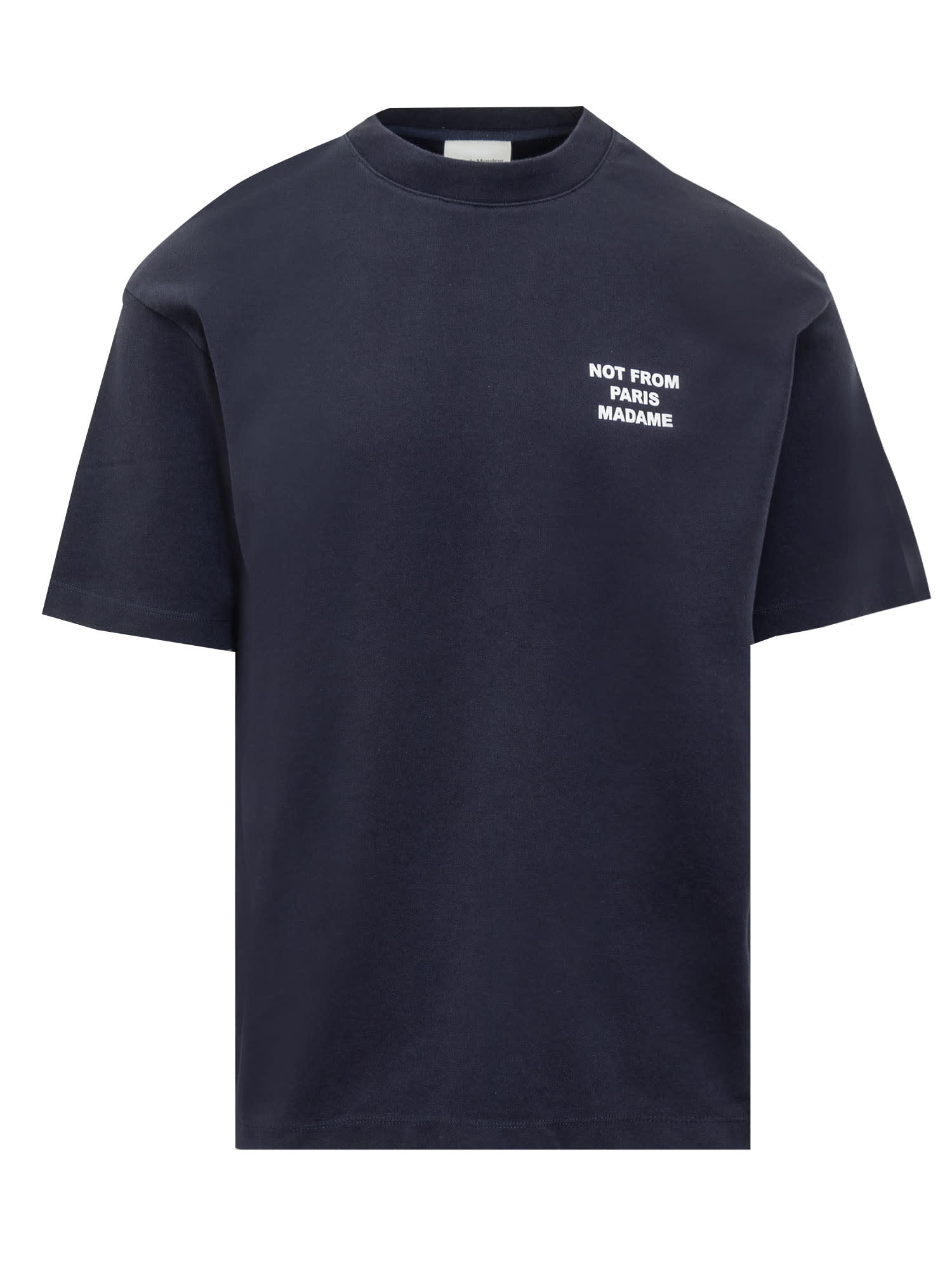 Drôle De Monsieur Le Slogan T-shirt In Blue