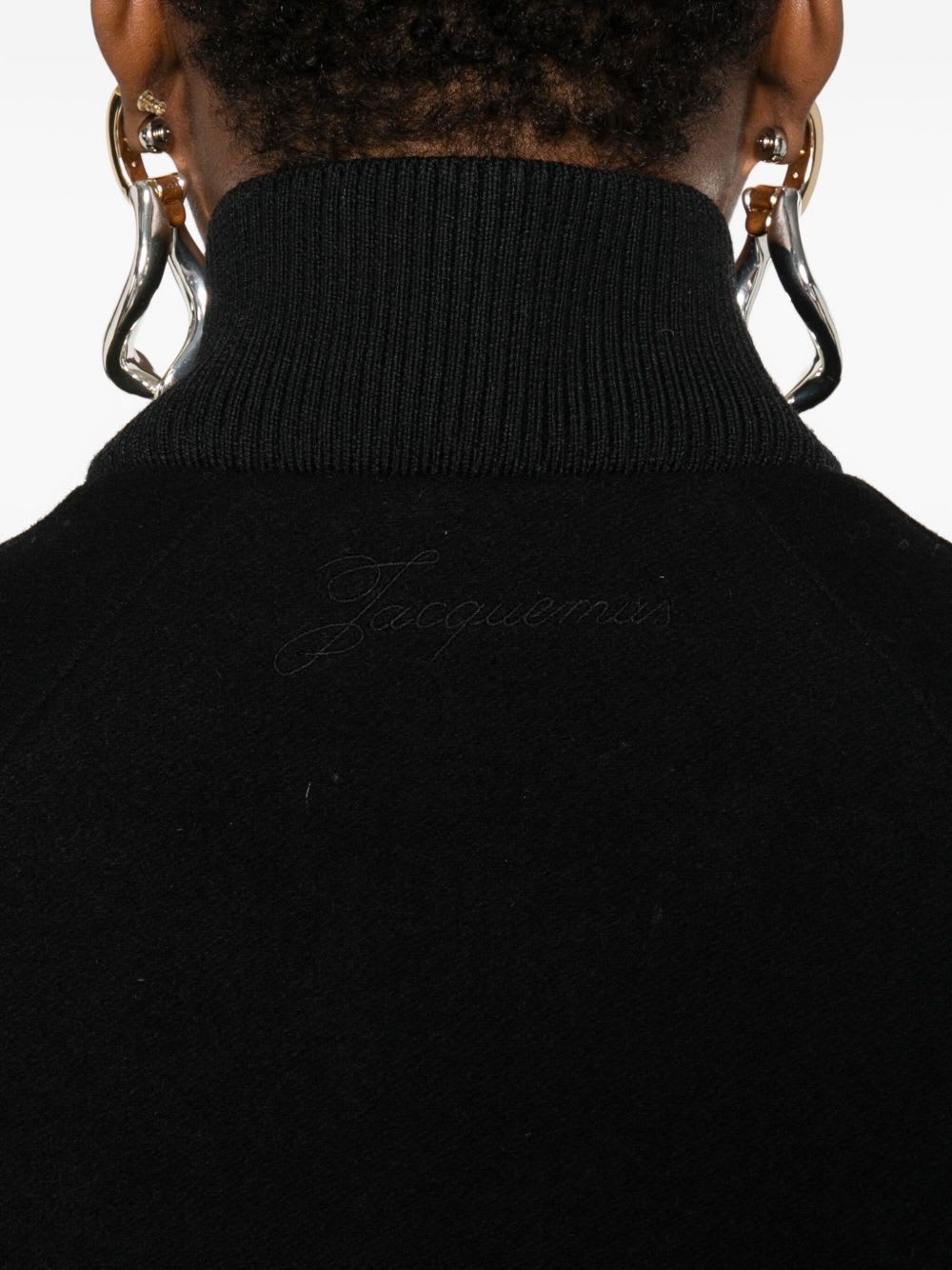 Jacquemus Bomber Le Blouson Pilu Negra Zip In Black