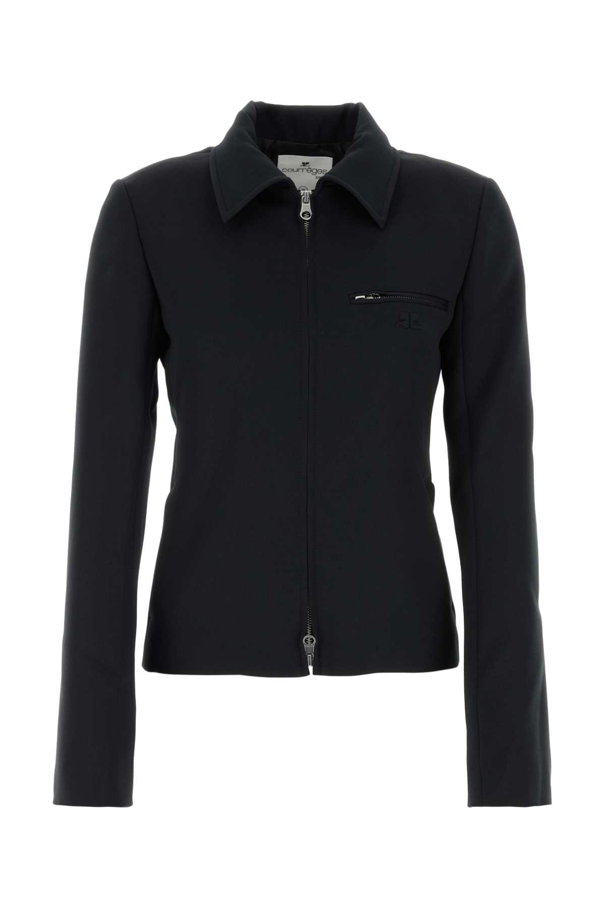 Shop Courrèges Black Twill Jacket