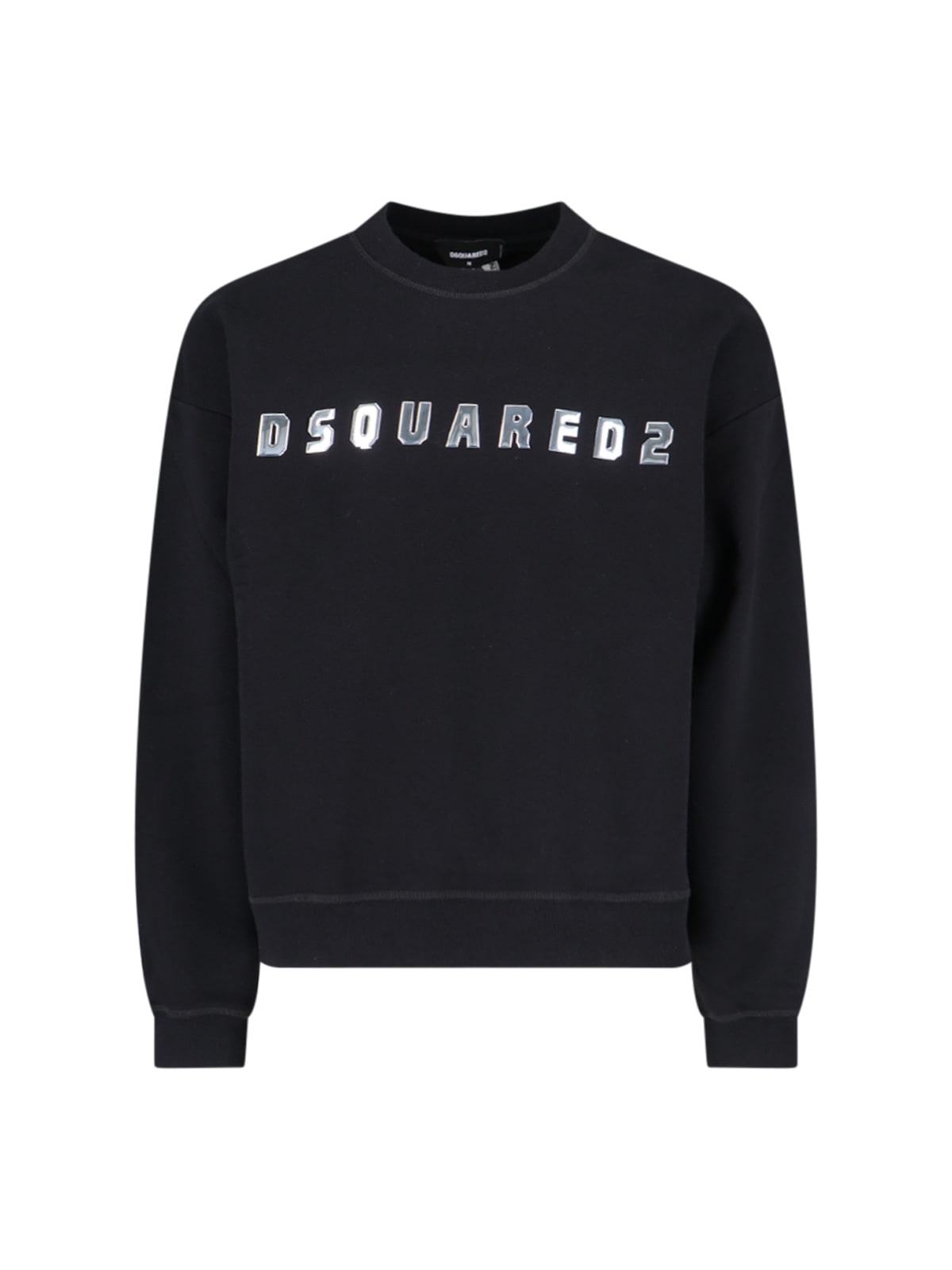 Dsquared2 Ribbed Crew Neck Sweater With Long Sleeves In Black