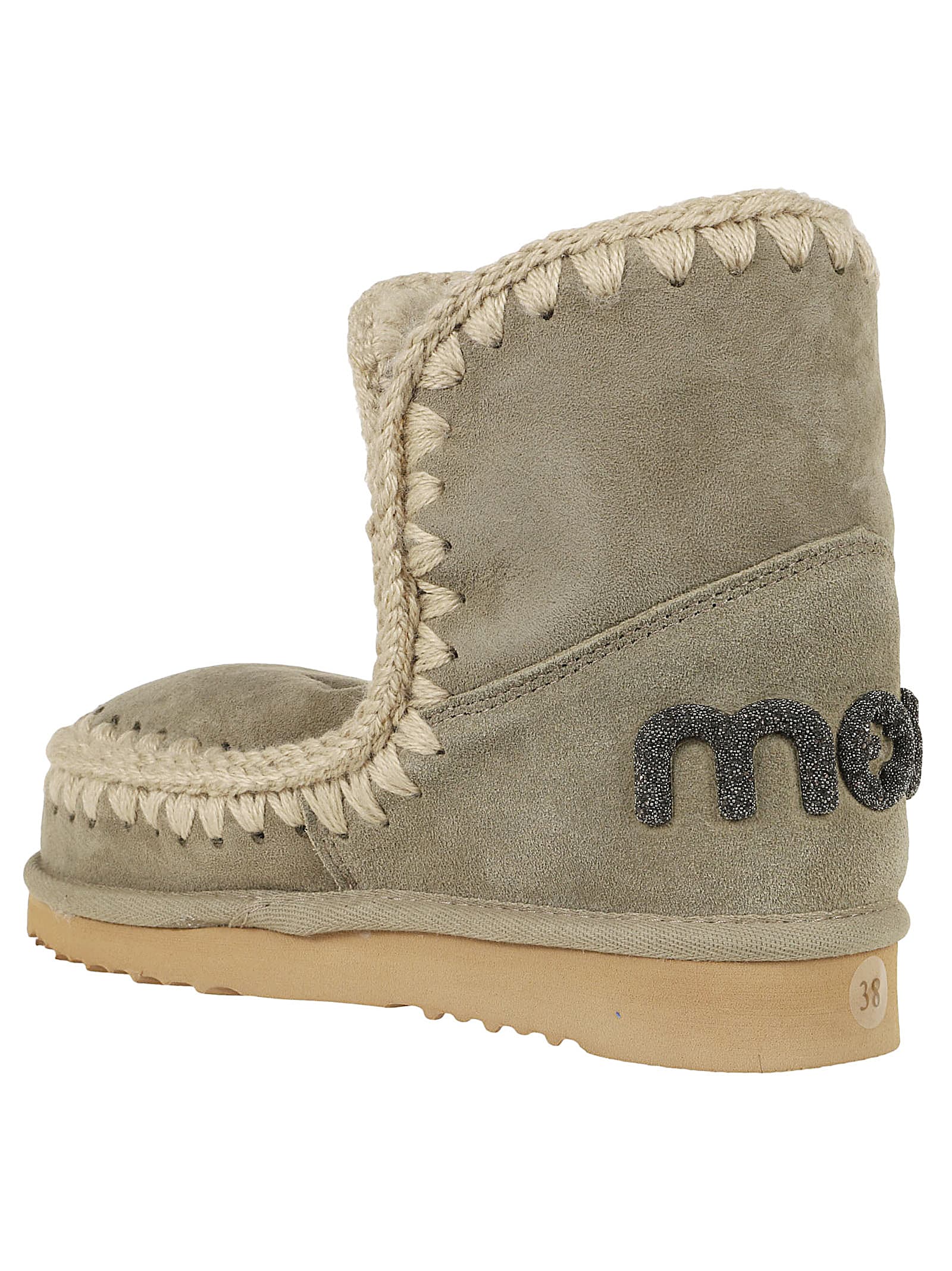 Shop Mou Eskimo 18 Glitter Logo In Loak Laurel Oak