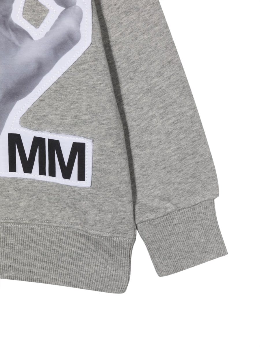 Mm6 Maison Margiela Mm Ok Crewneck Sweatshirt In Grey