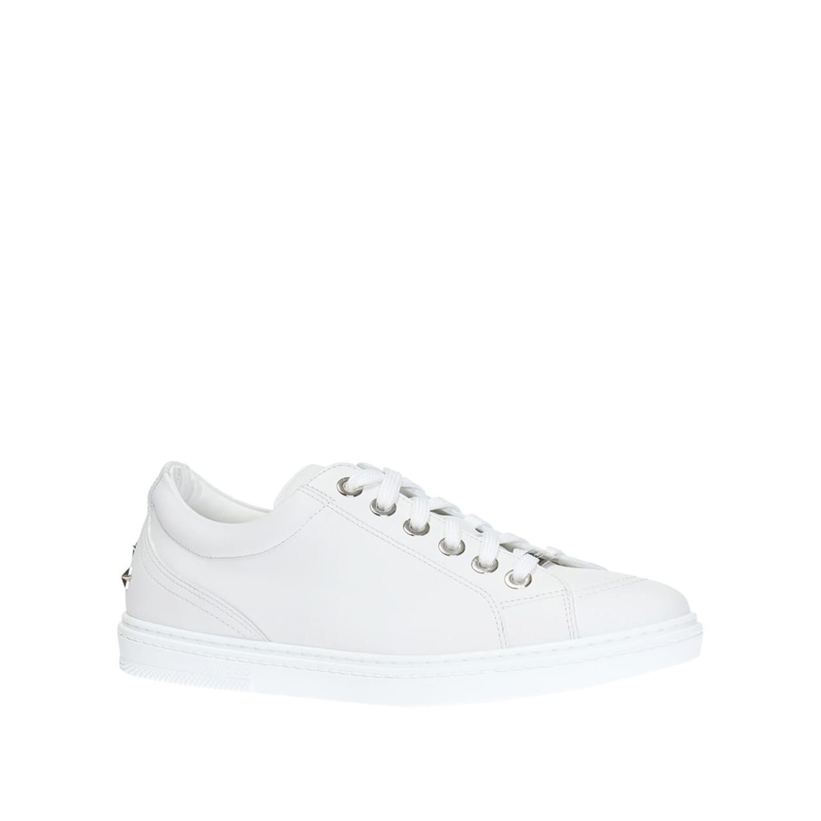 Shop Jimmy Choo Cash Sneakers In White