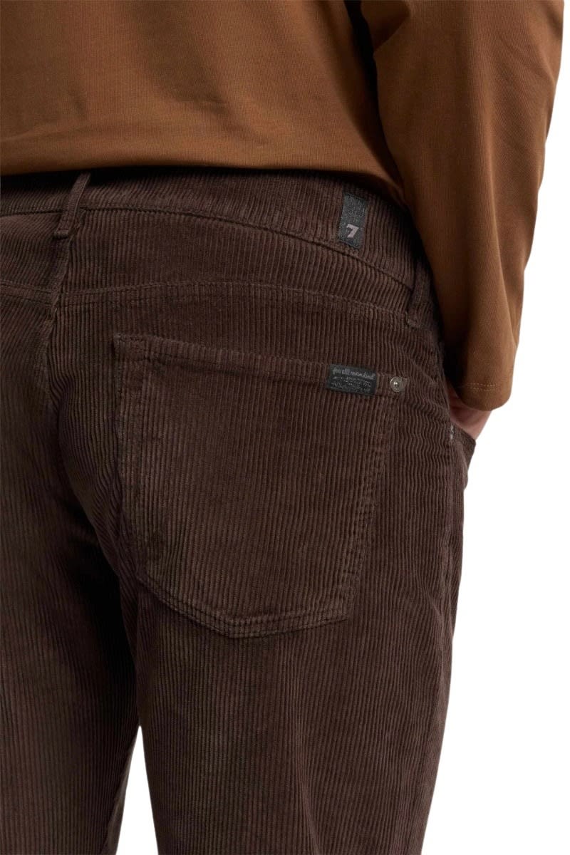 7 For All Mankind The Straight Corduroy Coffee Bean In Brown