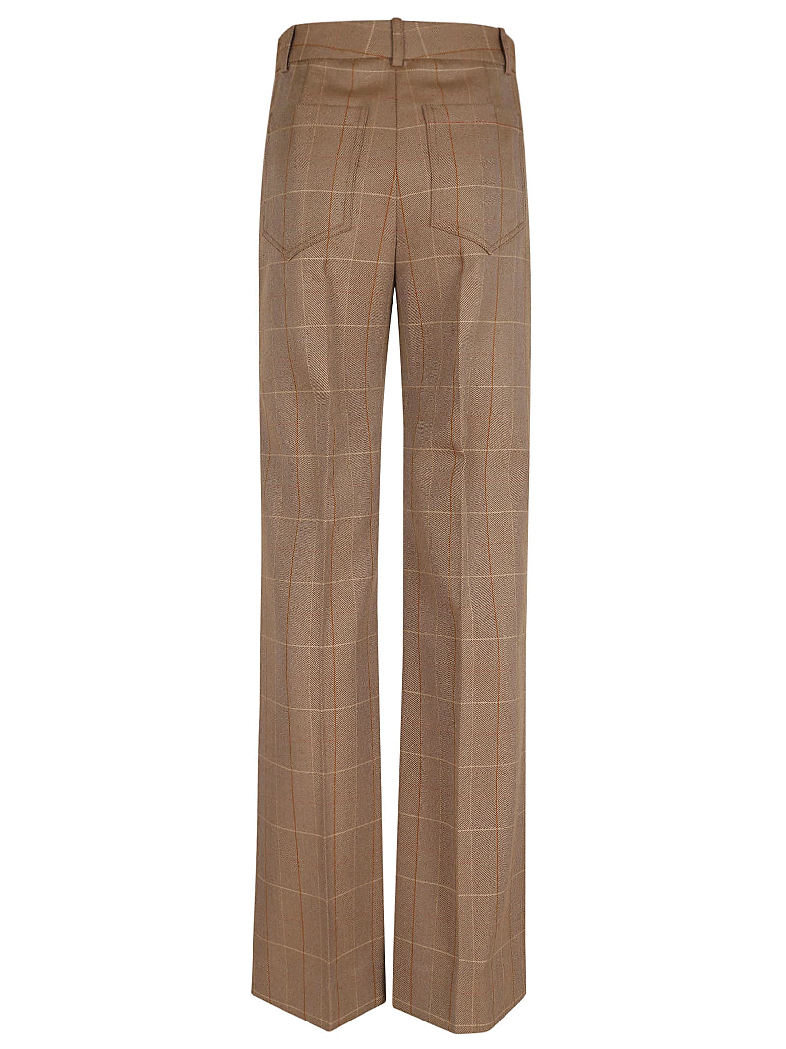 Shop Victoria Beckham Alina Trouser In Camel Multi