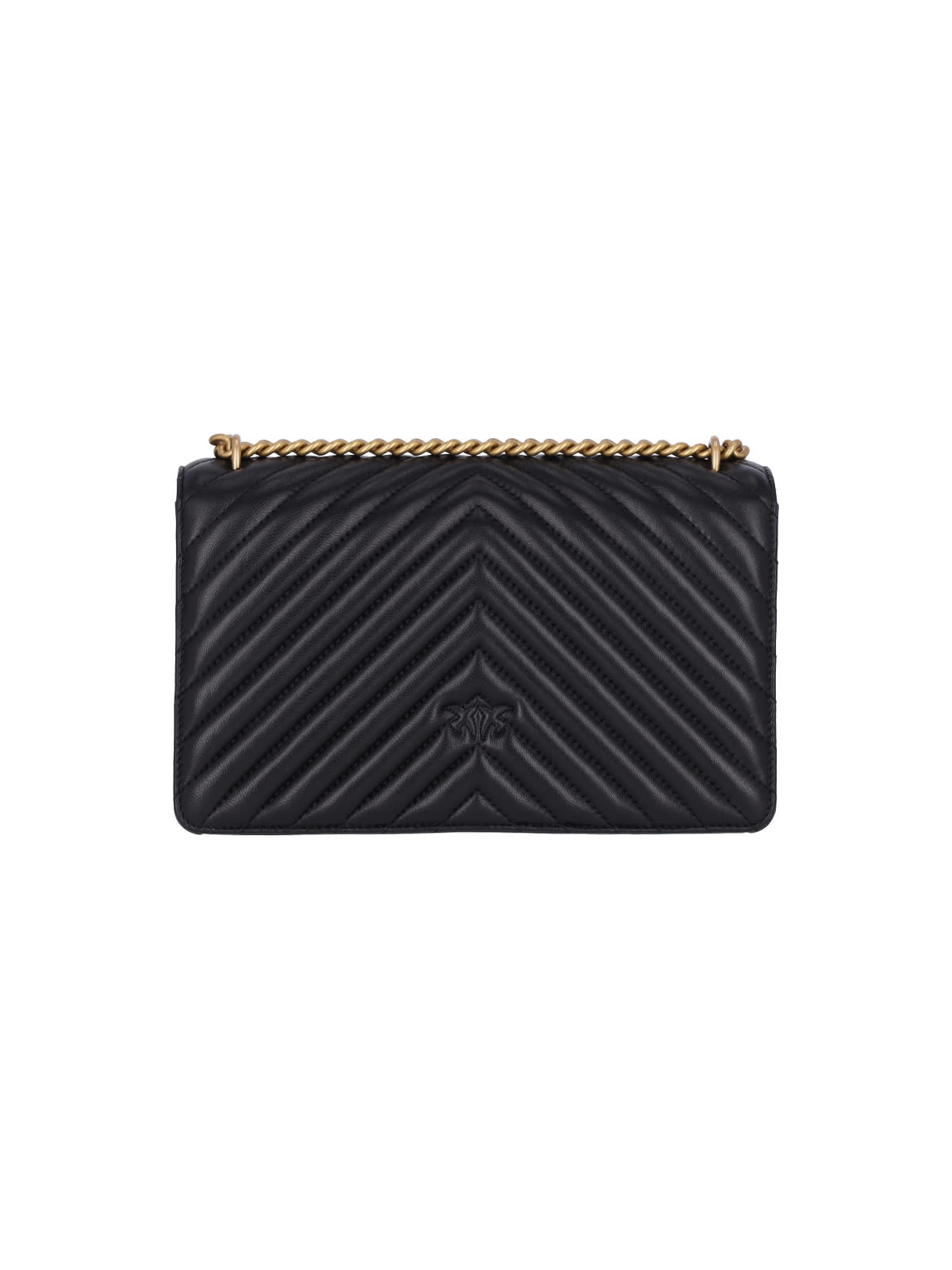 Shop Pinko Classic Love One Crossbody Bag In Black