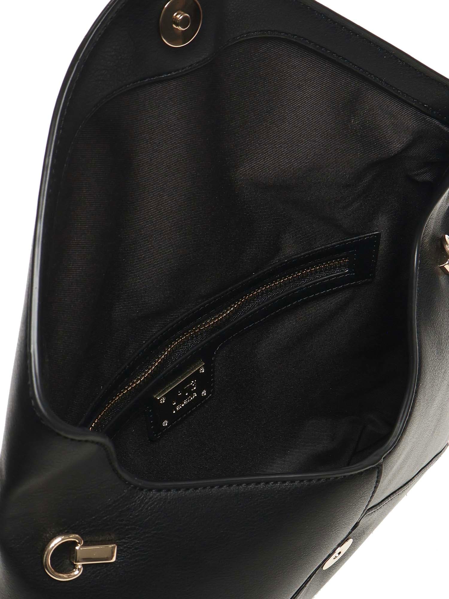 V73 Demi Clutch Bag With Logo In Black