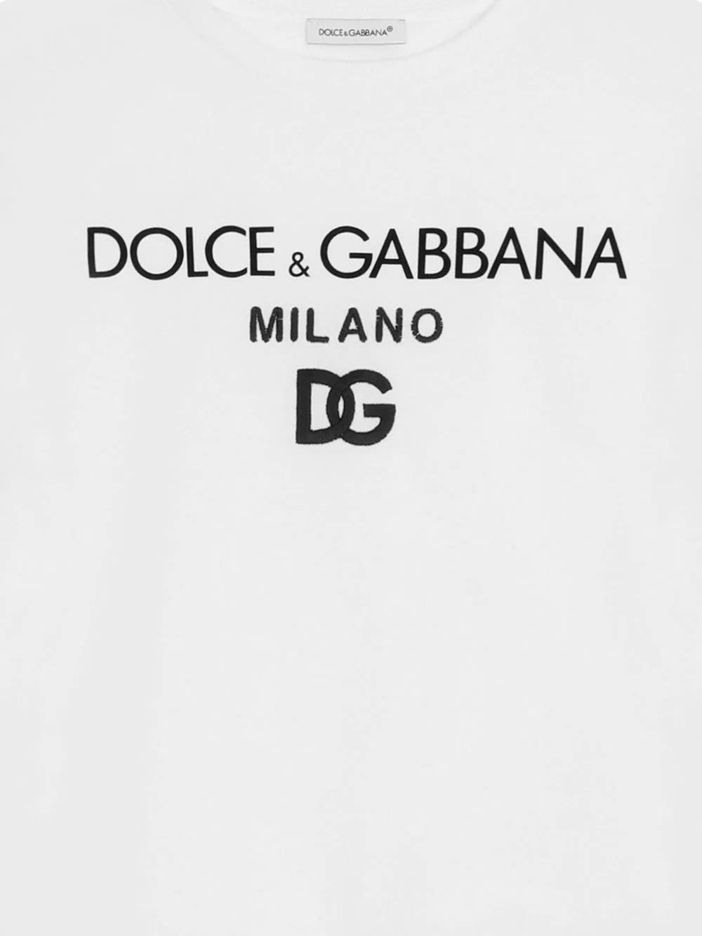 Shop Dolce & Gabbana White T-shirt With Embroidered Logo