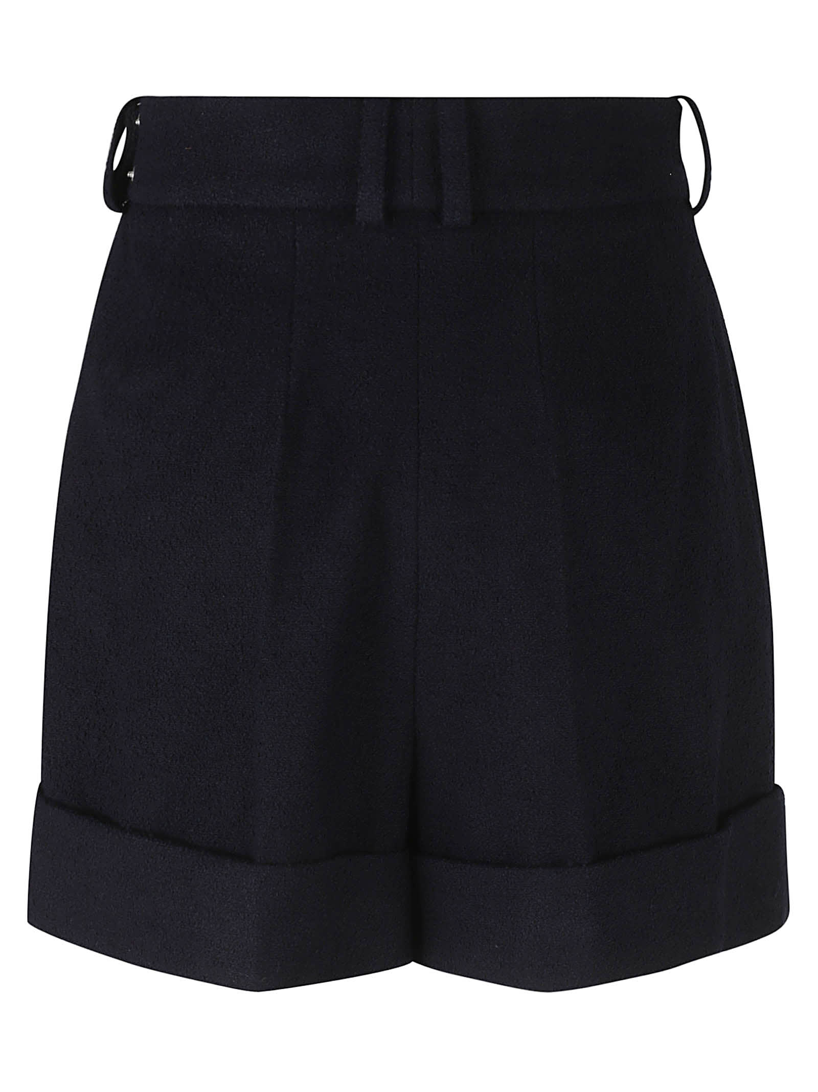 Shop Alexandre Vauthier High Waist Shorts In Japanese Blue