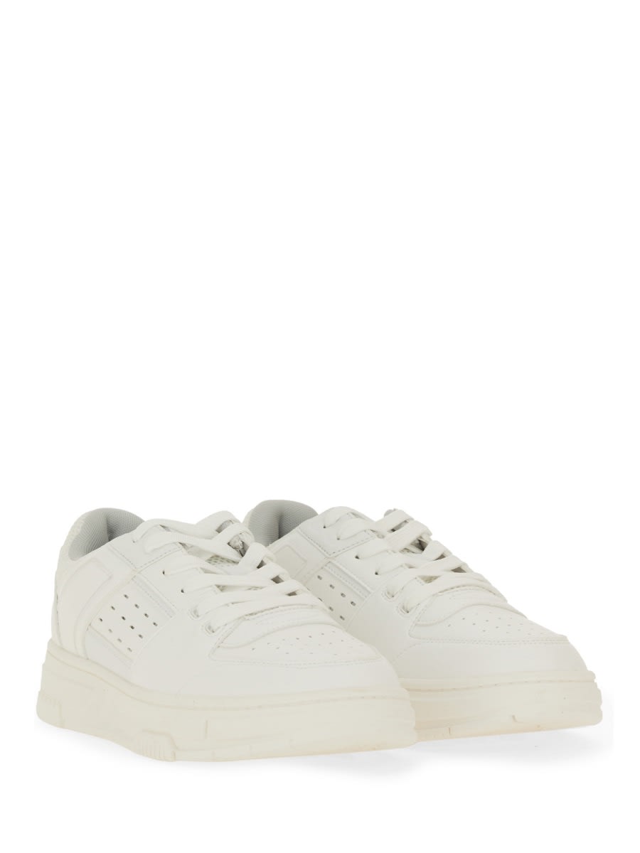 Hugo Boss Perforated-panel Sneakers In White